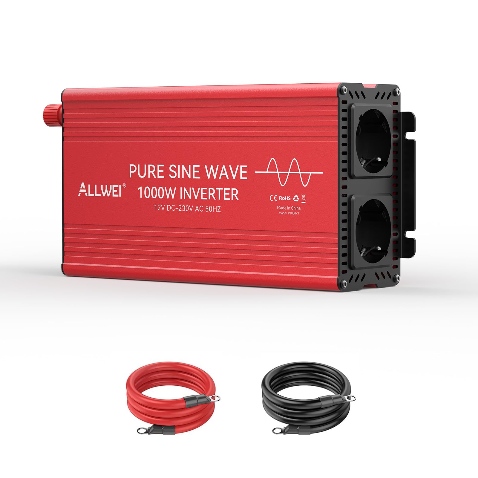 Allwei Invertitore Sinusoidale Puro 1000W 12V-230V
