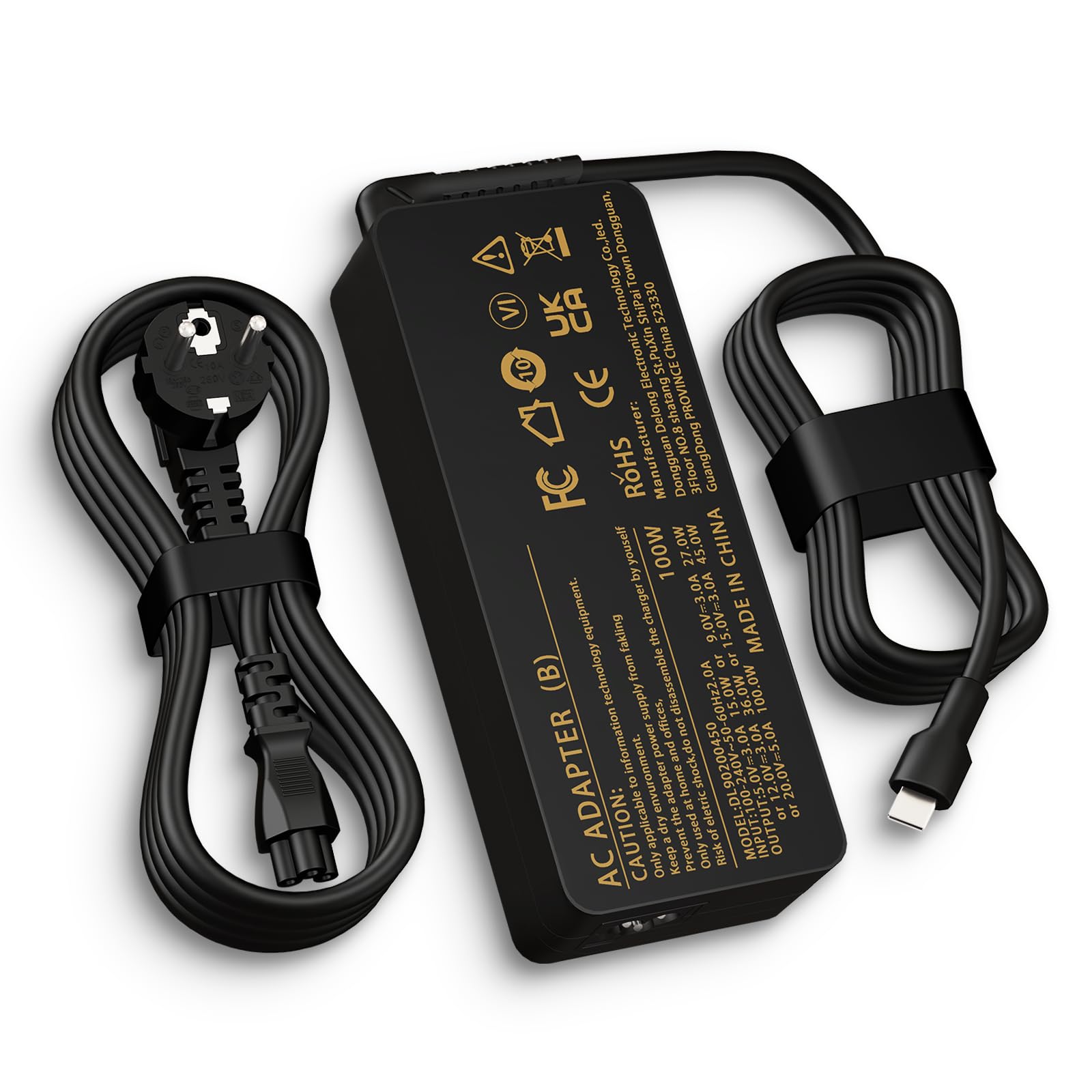 Alimentatore USB-C 100W PD per MacBook Pro/Air