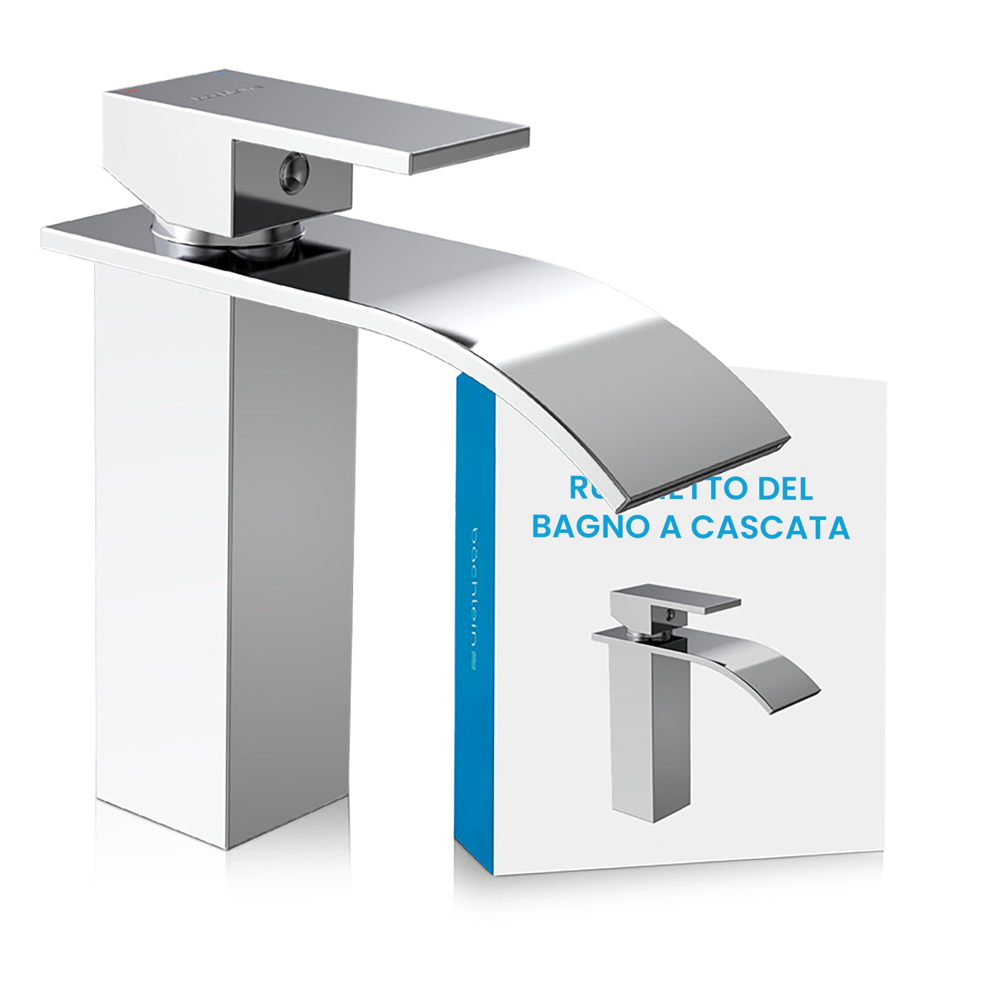 Bächlein Rubinetto Bagno a Cascata Cromato