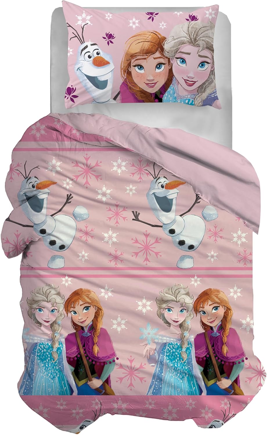 Disney Set Copripiumino Letto Singolo Frozen 100% Cotone - immagine 1