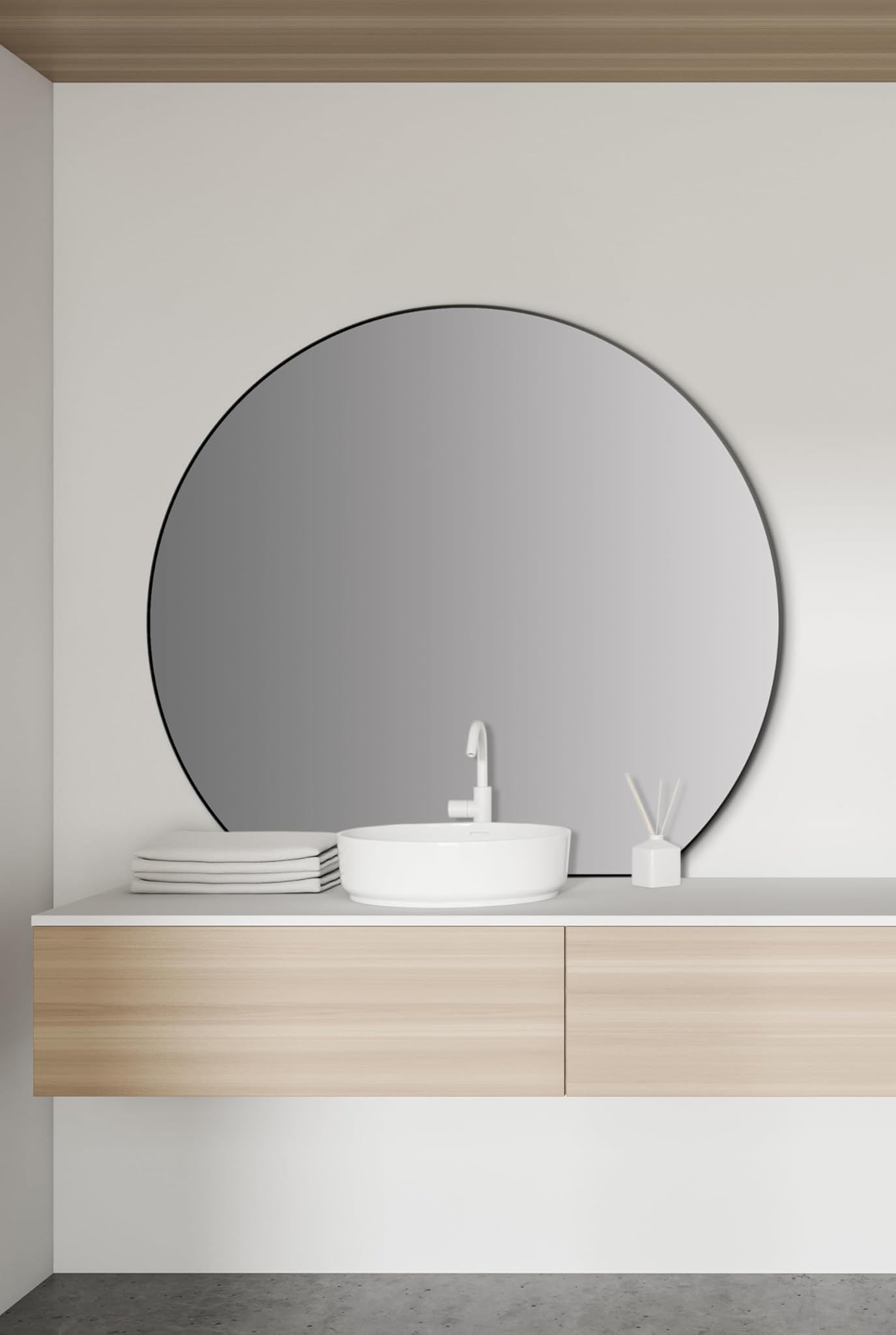 Talos Picasso Specchio da Parete Ø 100 cm, Nero