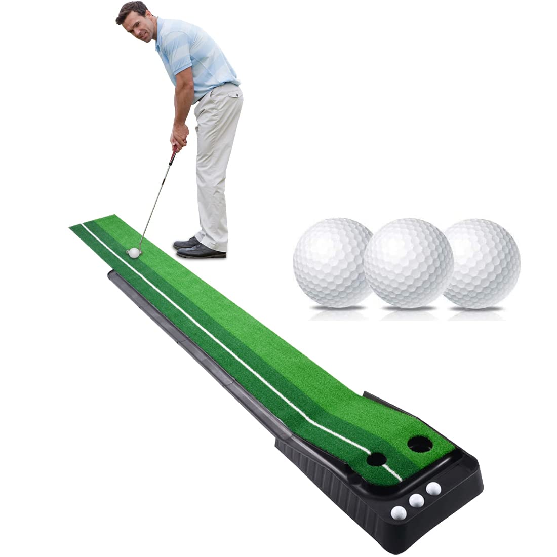 Set Golf Tappetino Putt Interno e All'aperto
