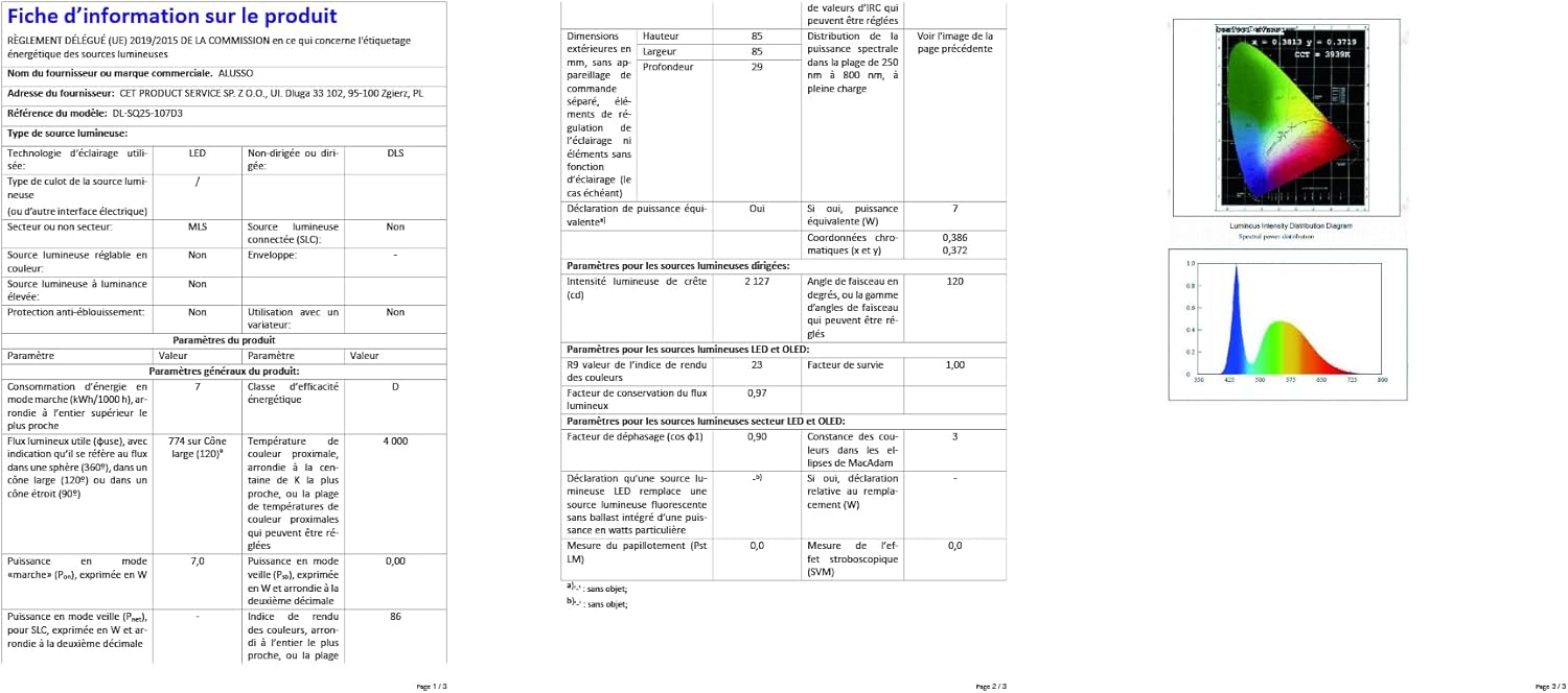 Alusso Faretti LED da Incasso Dimmerabili 7W, Set 6 - immagine 9
