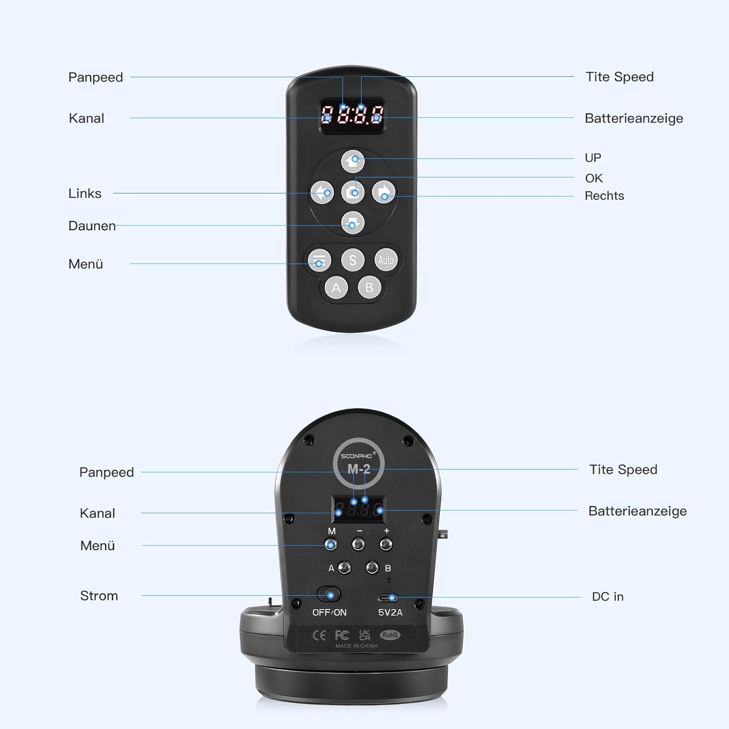 Soonpho M2 - Testa Motorizzata per Treppiede 360° - immagine 8
