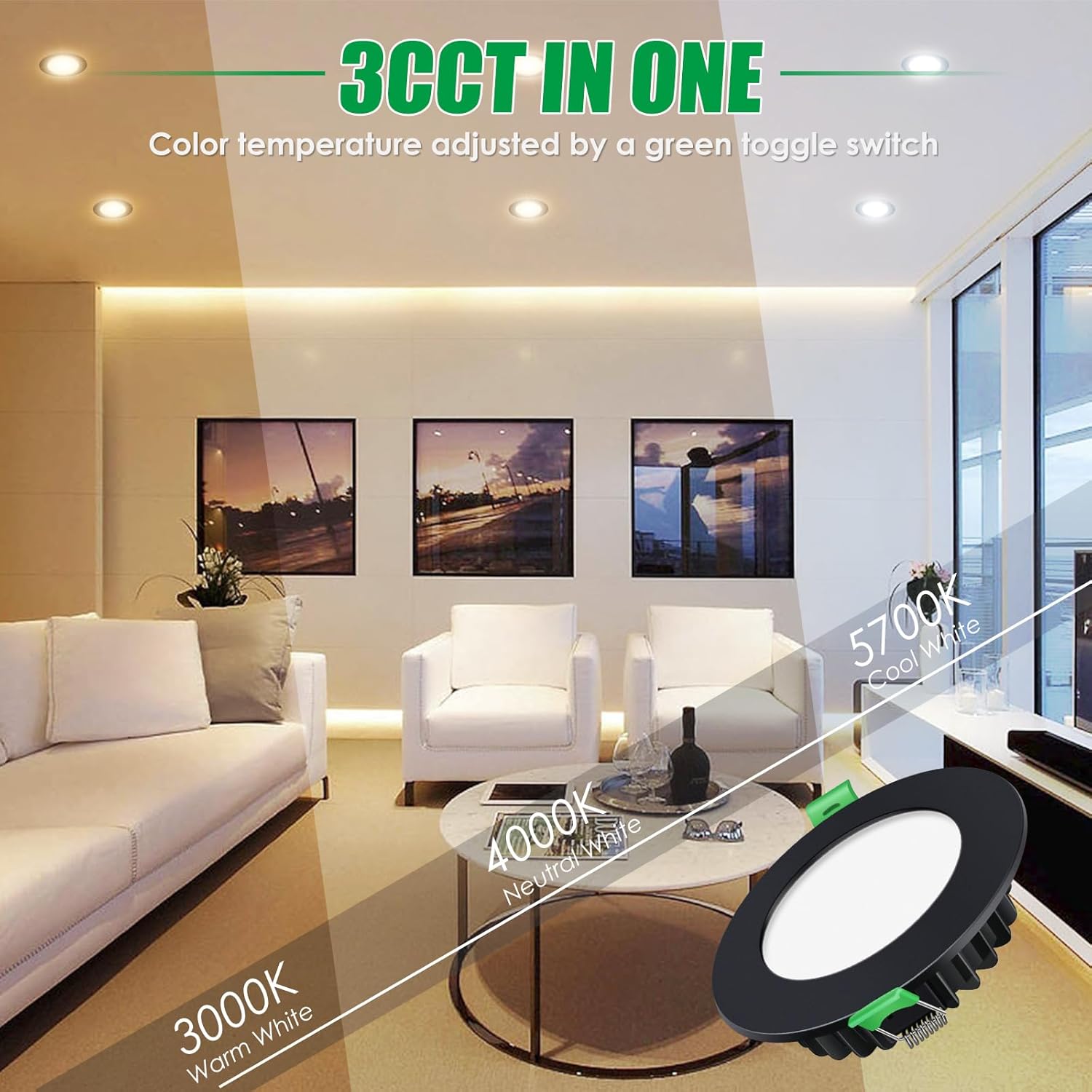 Alusso Faretto LED da incasso ultra piatto 8W, set 6 - immagine 3