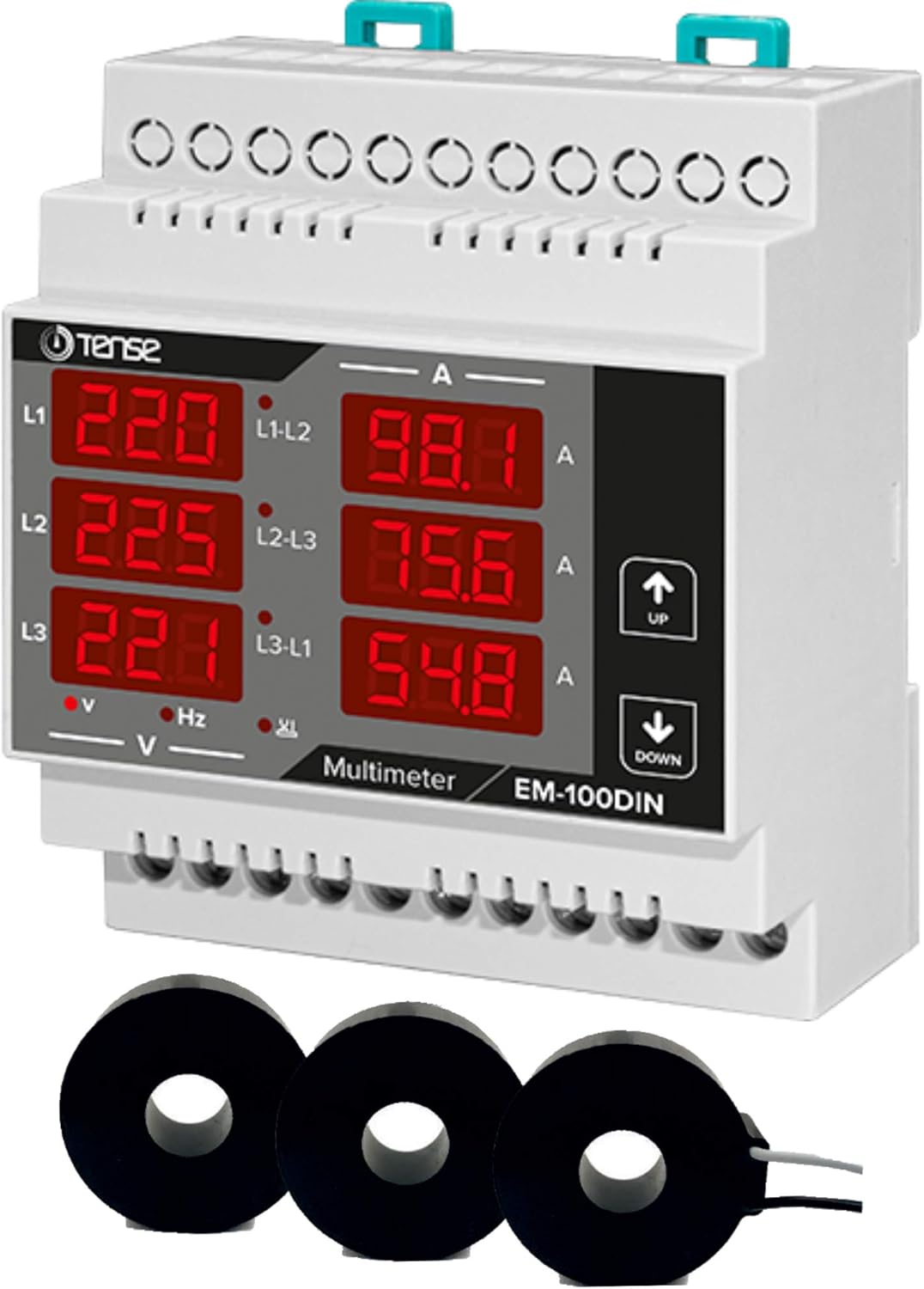 Tense Elektronik EM-100DIN - Multimetro da Incasso - immagine 1