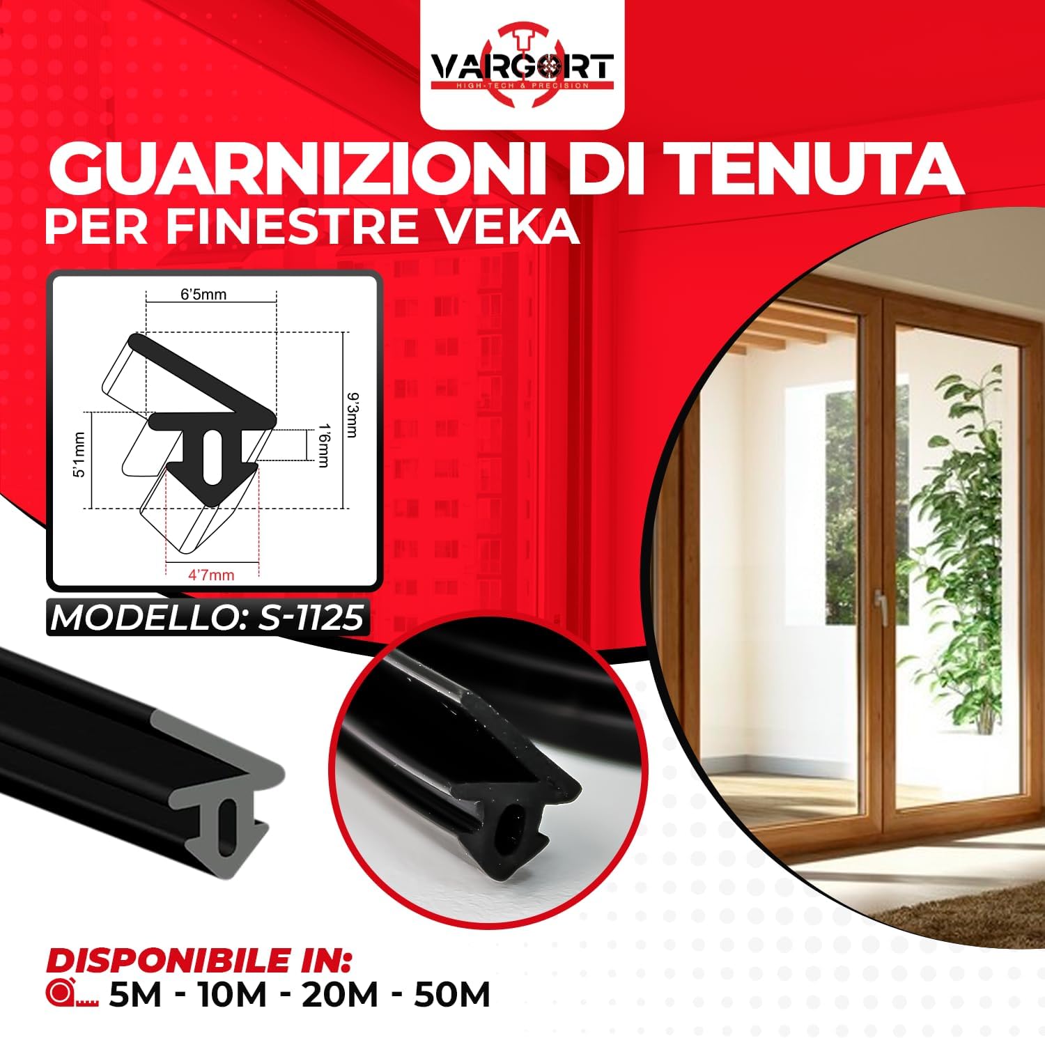 Paraspifferi S-1125 EPDM Nero 50m - immagine 2