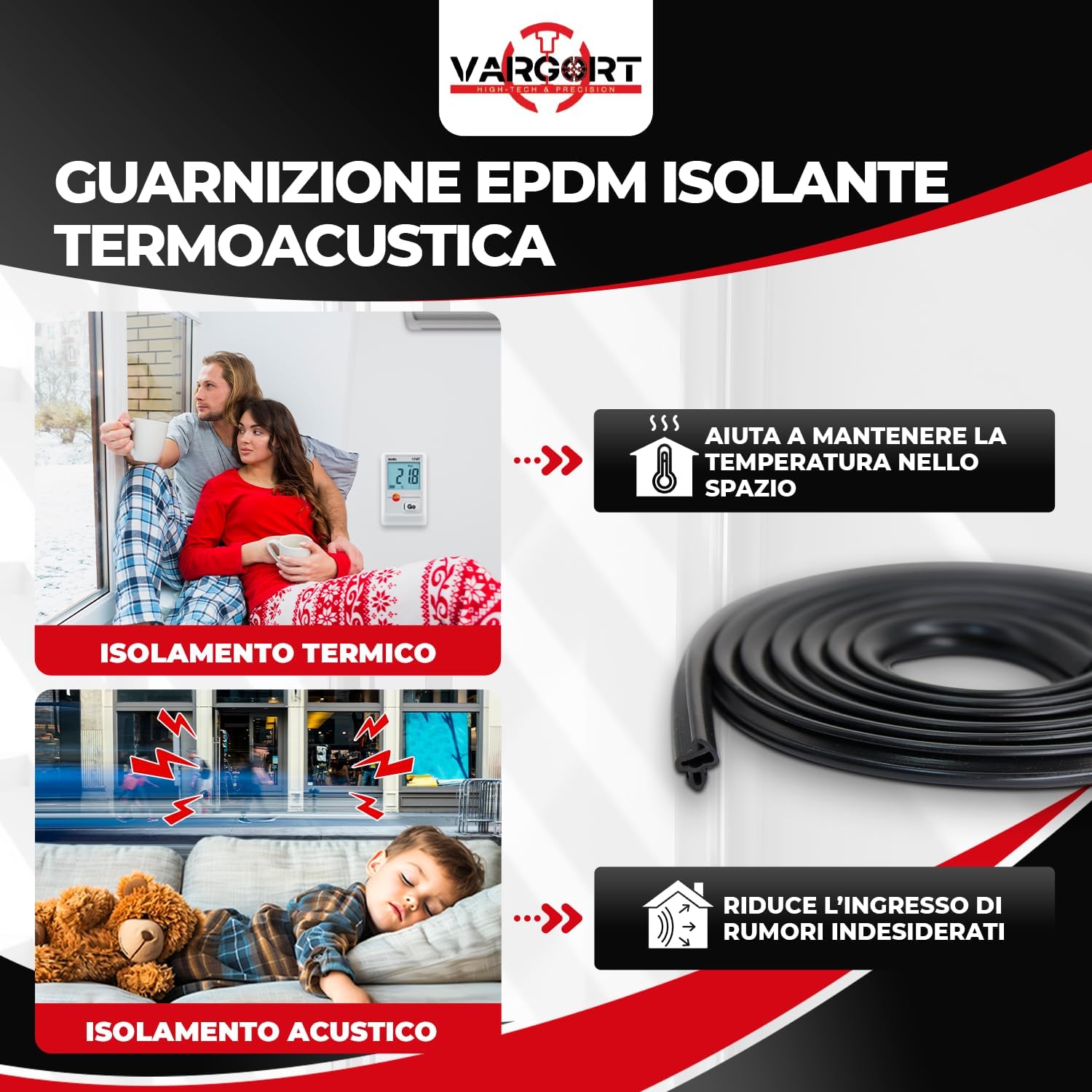 Paraspifferi S-1125 EPDM Nero 50m - immagine 3