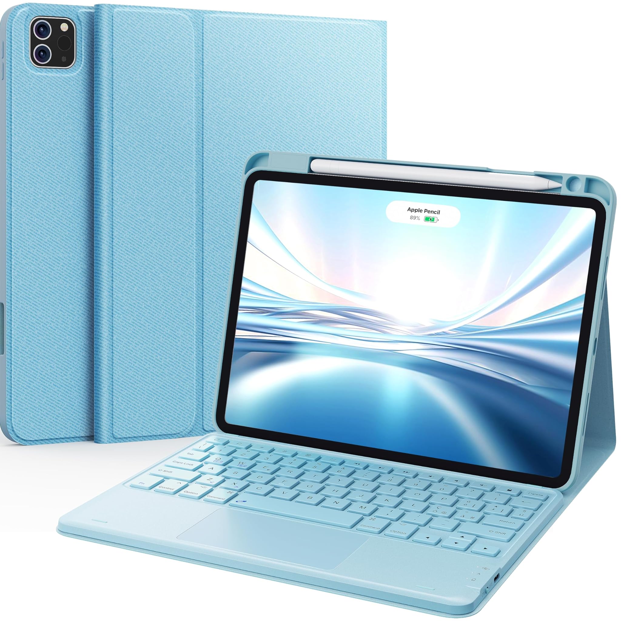 Earto Tastiera iPad Air 11 (M2,2024) / Pro 11 (4/3/2/1 Gen.)