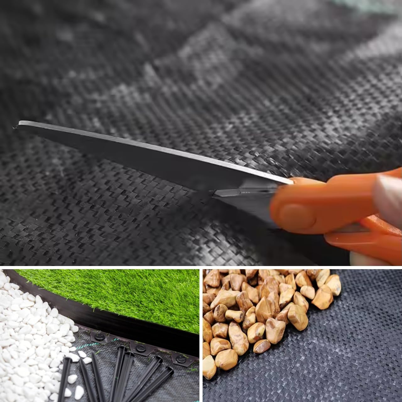 GARDENIX Tessuto Non Tessuto per Erbacce Extra Forte, Nero - immagine 4