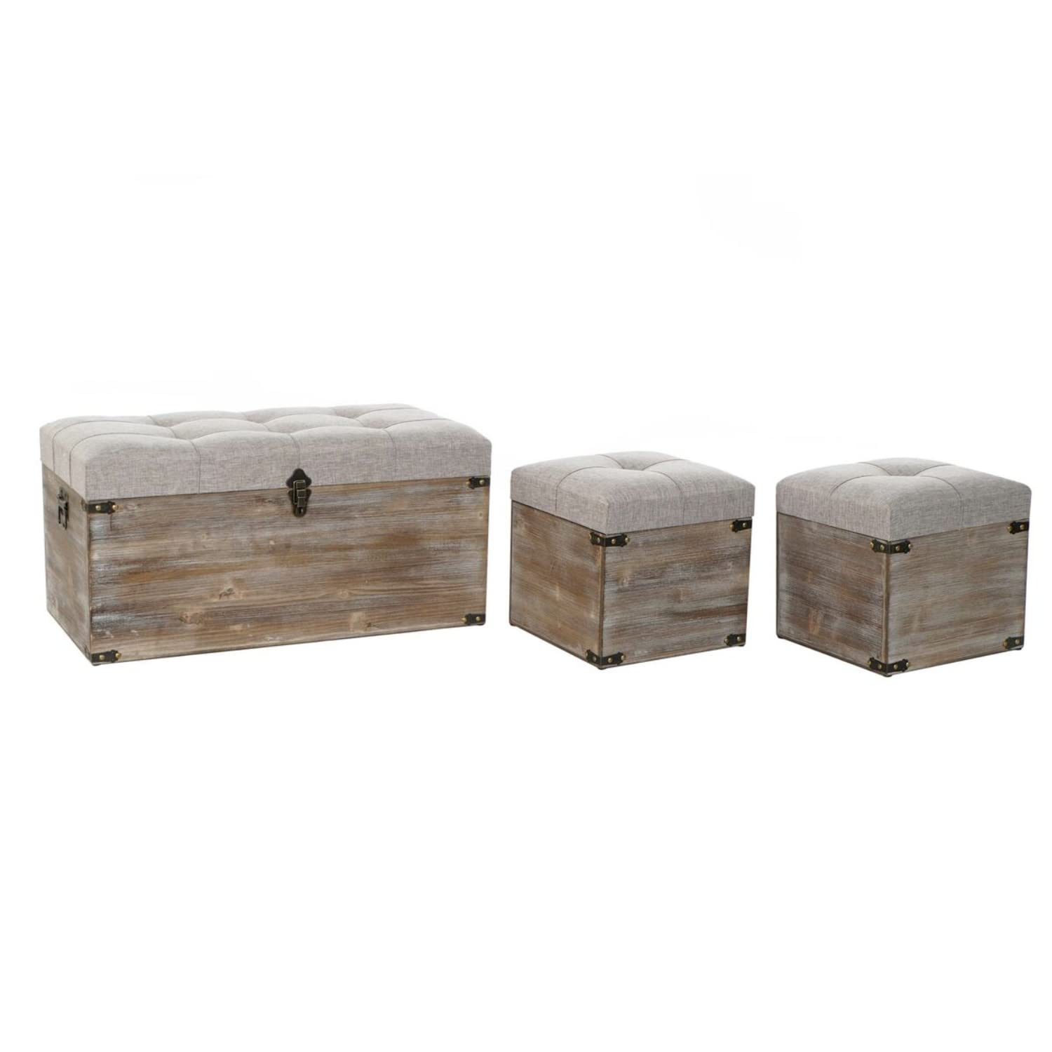 DKD Home Decor Set di Baule, Standard