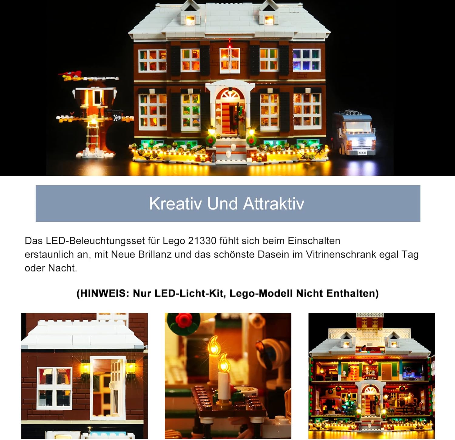 Set Luci LED Compatibile con LEGO Home Alone 21330 - immagine 4