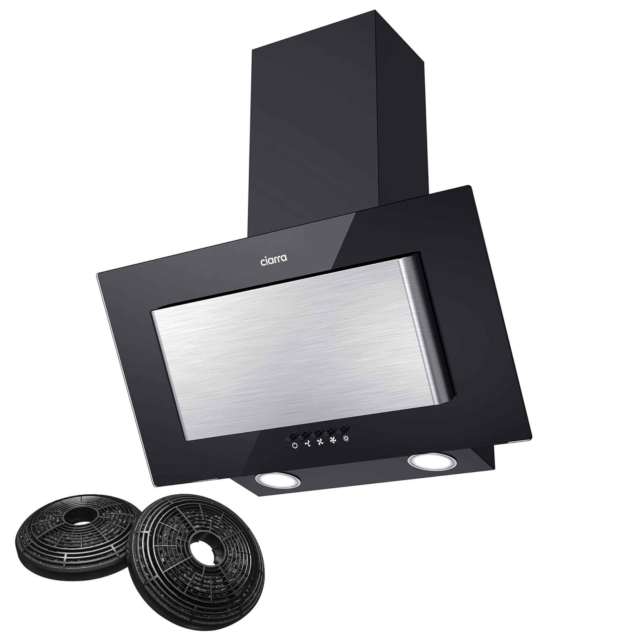 Ciarra CBCB6736D Cappa Aspirante Inclinata 60cm Nera Classe A