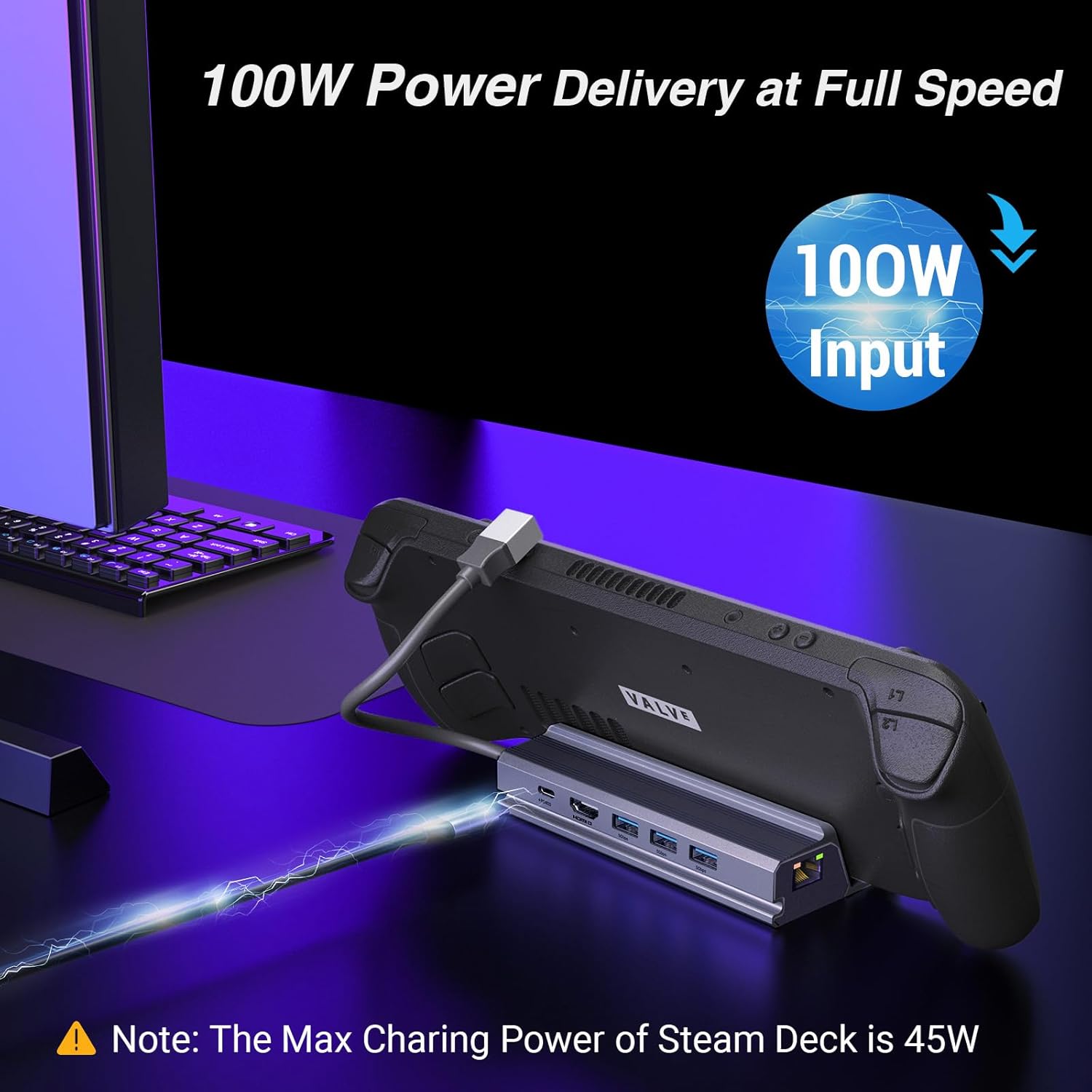 Qhou Steam Deck Docking Station 6 in 1 - immagine 5