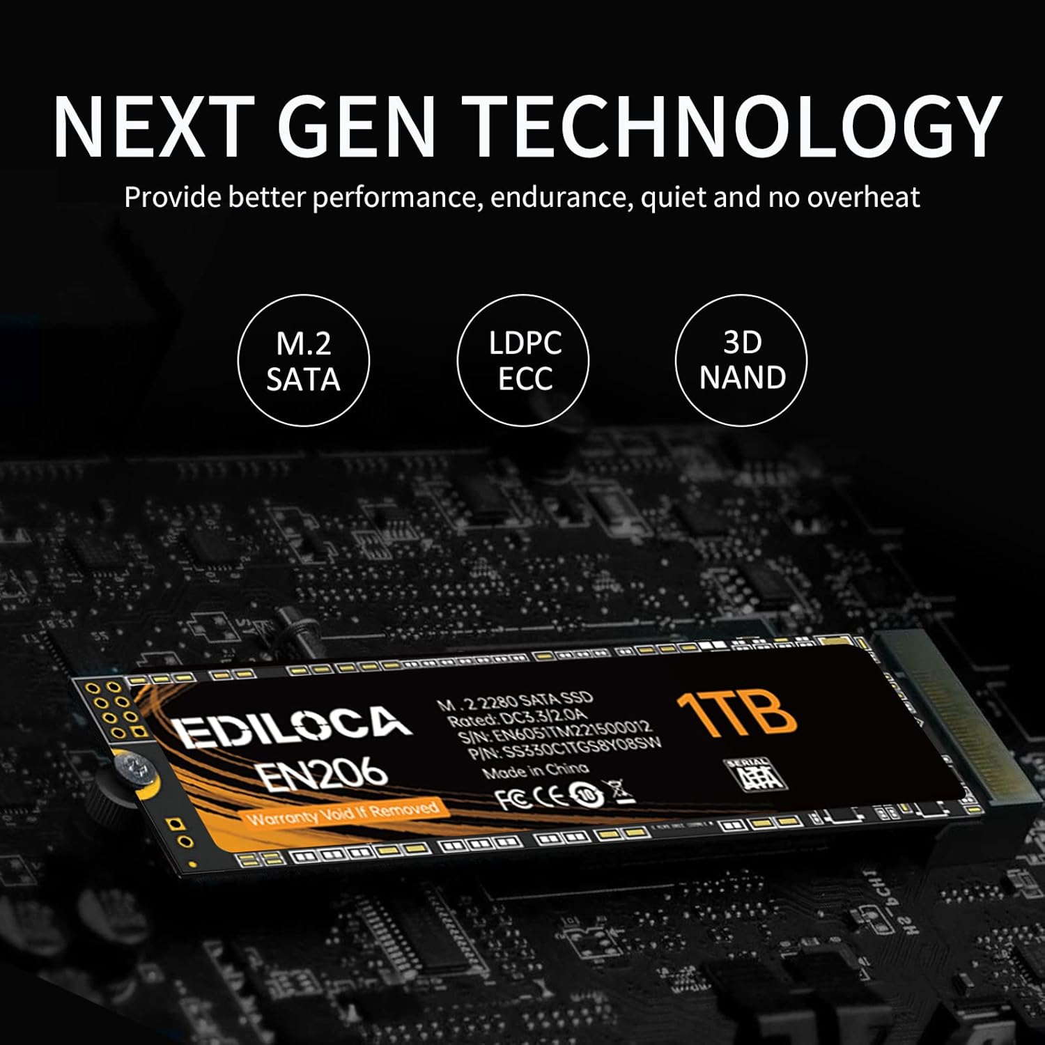 Ediloca EN206 1TB M.2 SSD SATA III 6Gb/s - immagine 3
