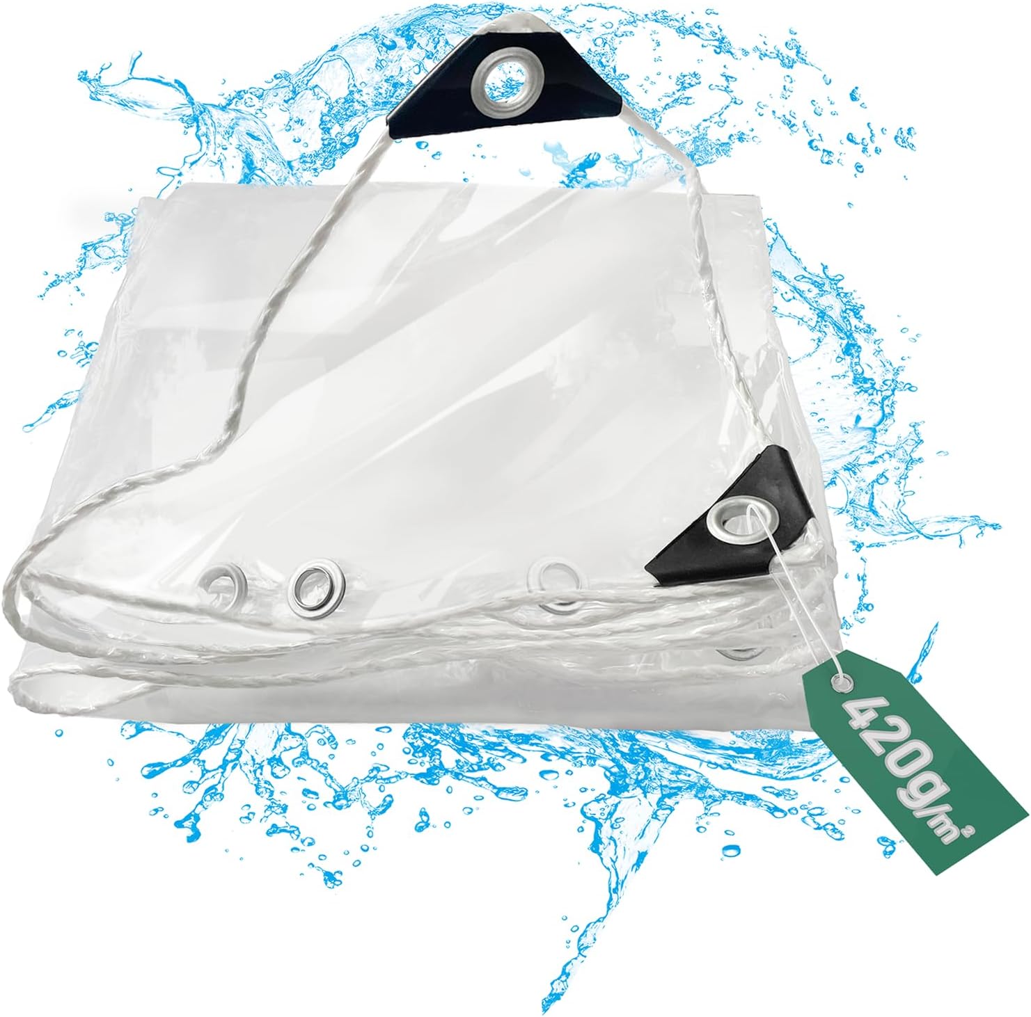 Telone Impermeabile PVC Trasparente 420 g/m² 4x6m - immagine 1