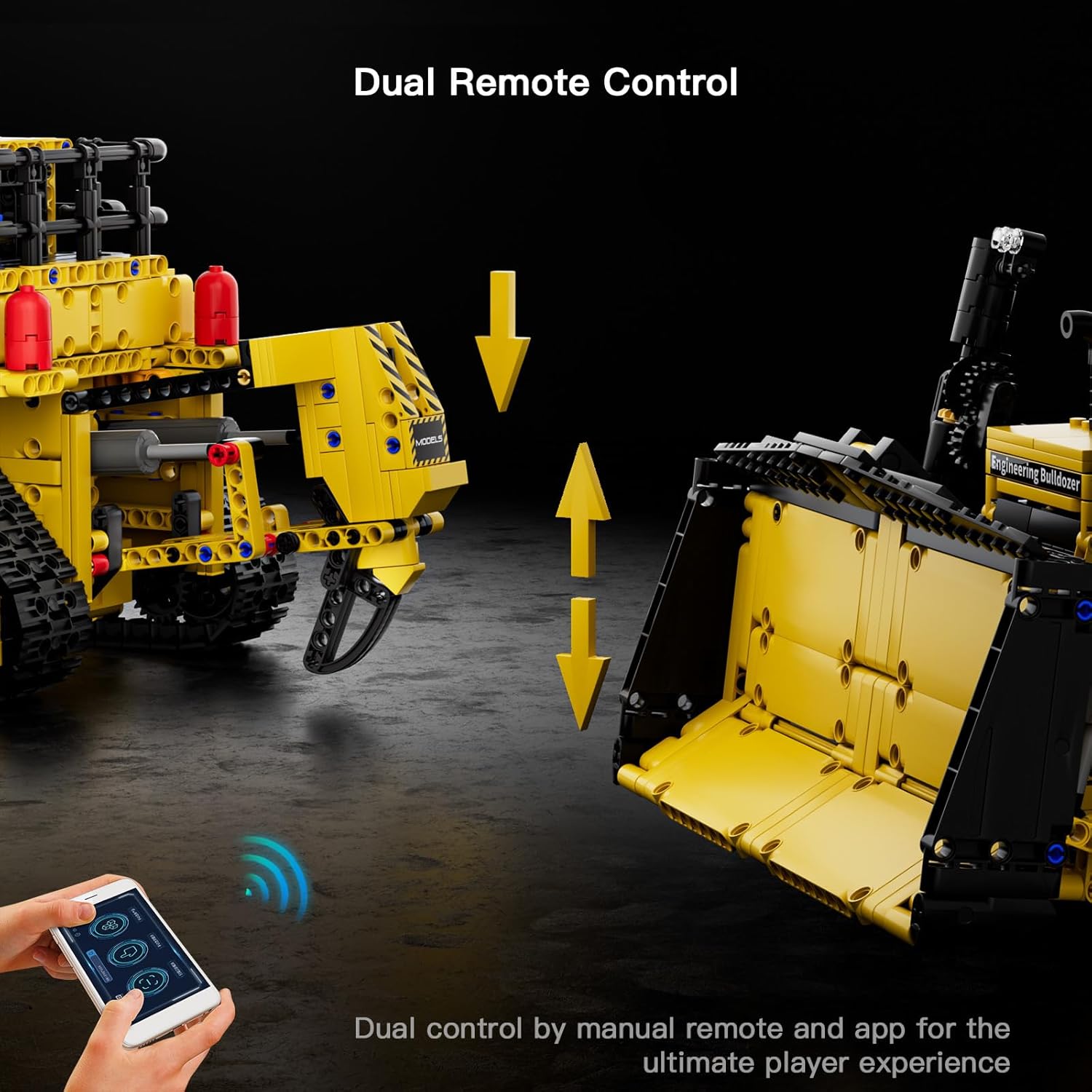 Mould King 15071 - Bulldozer Telecomandato con Motore - immagine 3