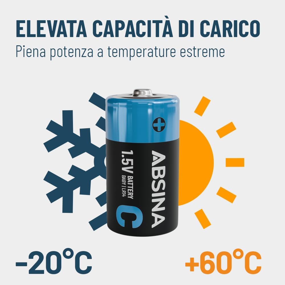 Absina 6X Pile C LR14 Alcaline 1.5V - immagine 4