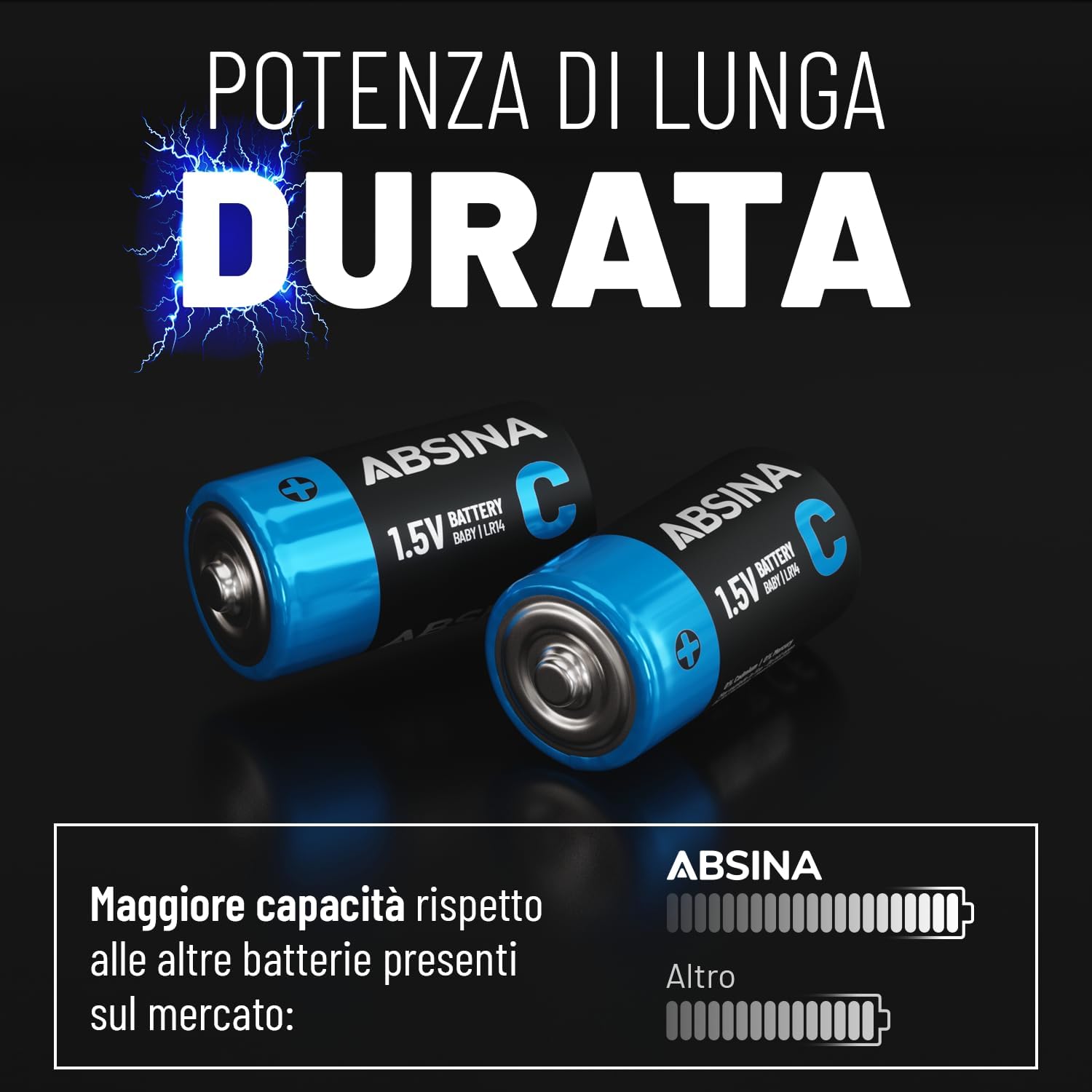 Absina 6X Pile C LR14 Alcaline 1.5V - immagine 5