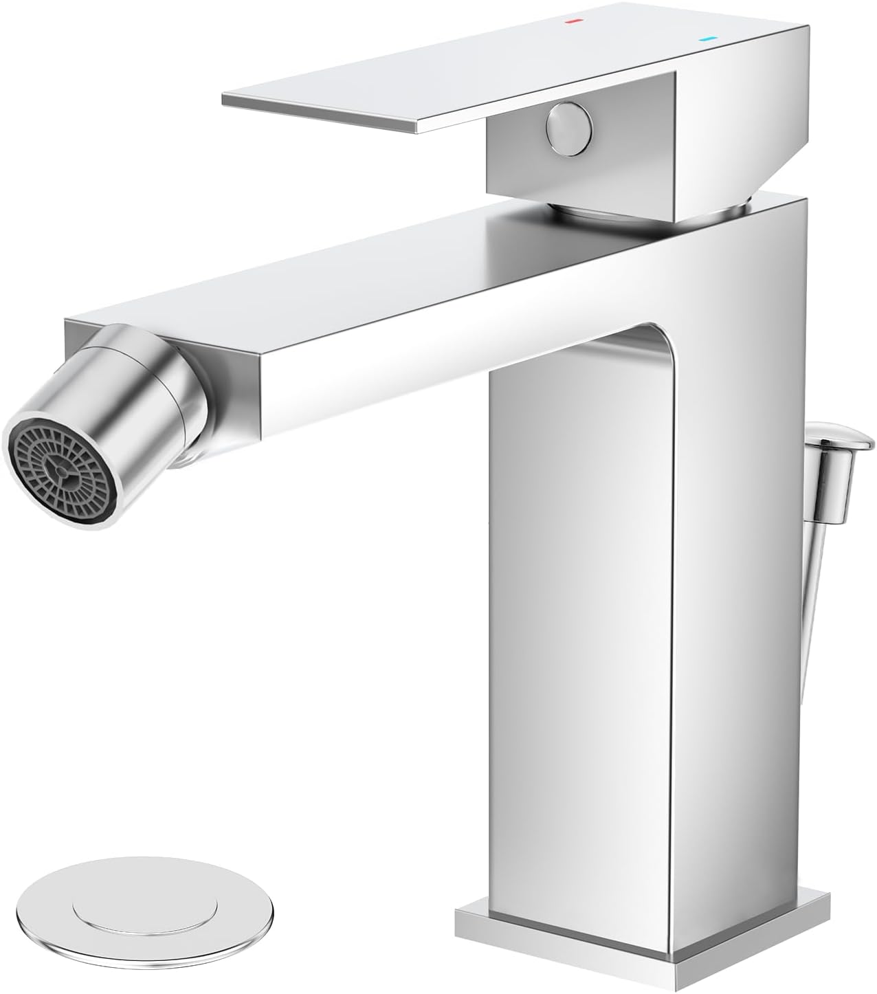 Faustina Rubinetto Bidet con Tirante e Piletta, Cromato