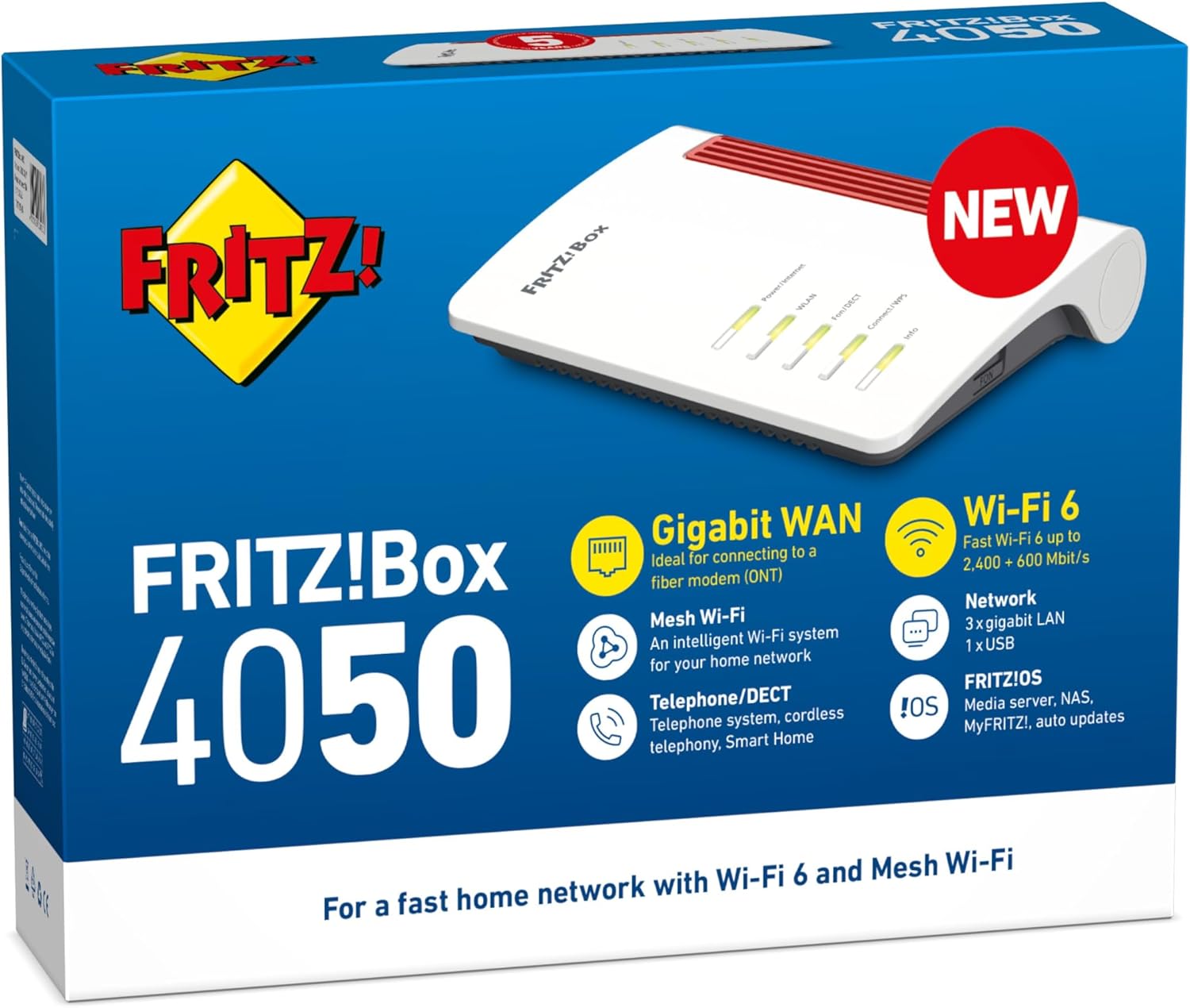 FRITZ!Box 4050 Router Wi-Fi 6 Dual Band 3.000 Mbit/S - immagine 6