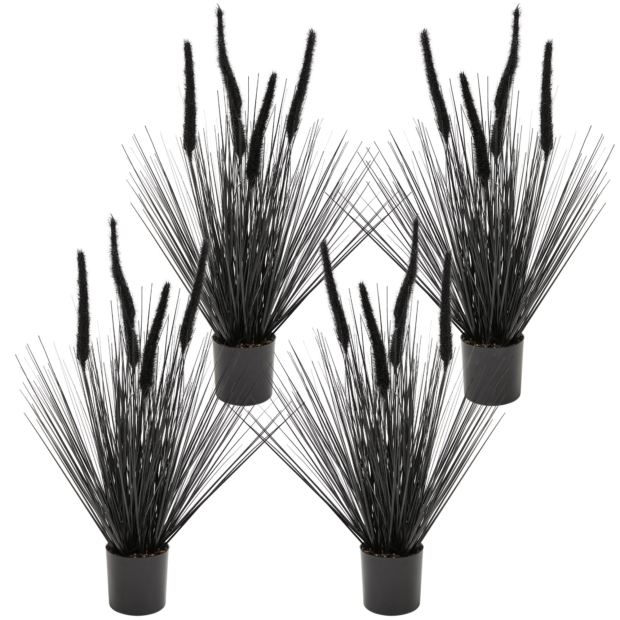 JonesHouseDeco 4 piante artificiali di corniolo nero, 60 cm