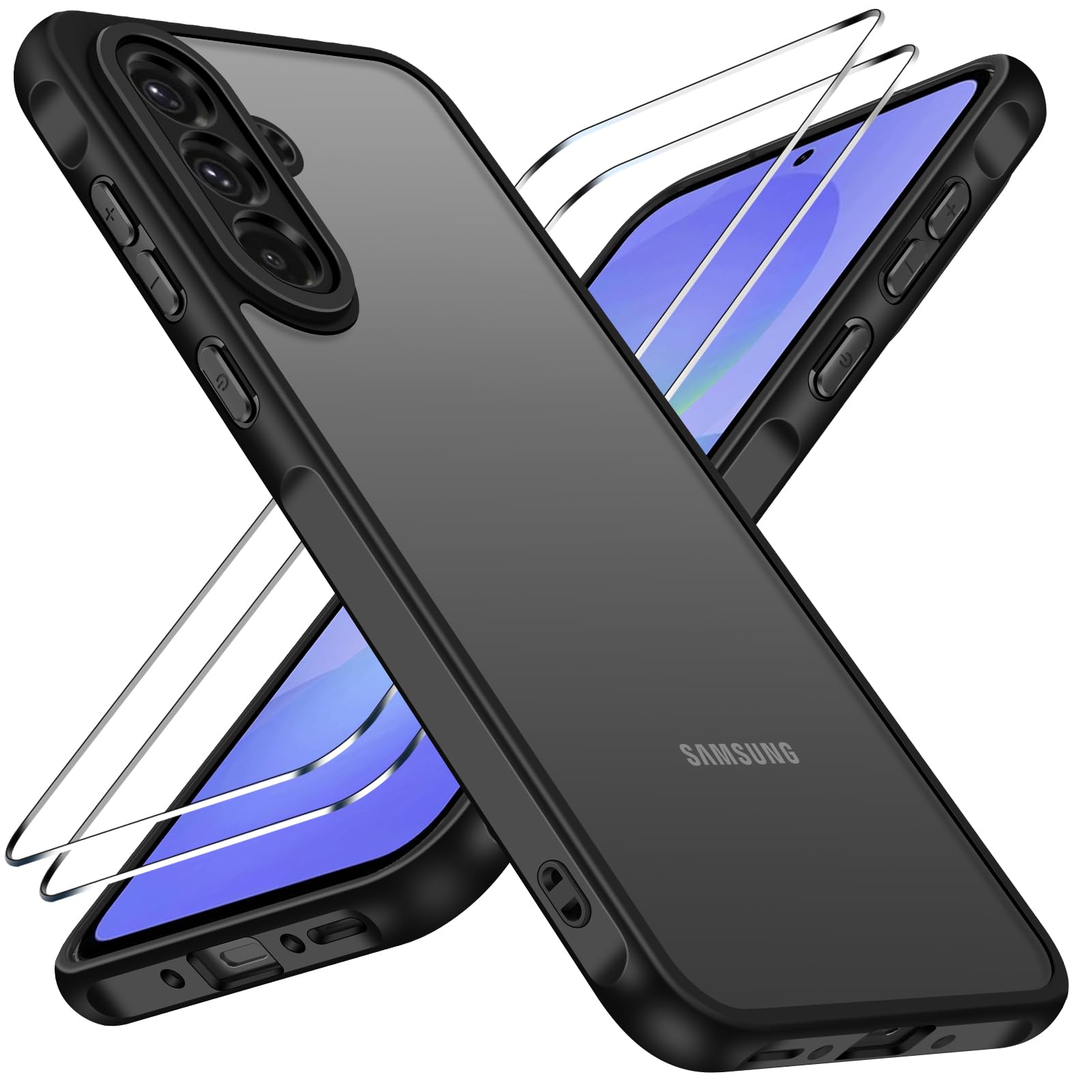 Ivoler Cover Opaca per Samsung Galaxy A36 5G - Nero