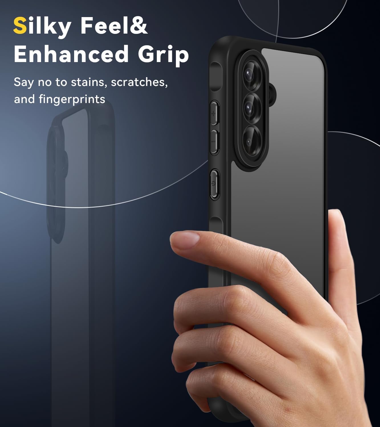 Ivoler Cover Opaca per Samsung Galaxy A36 5G - Nero - immagine 6