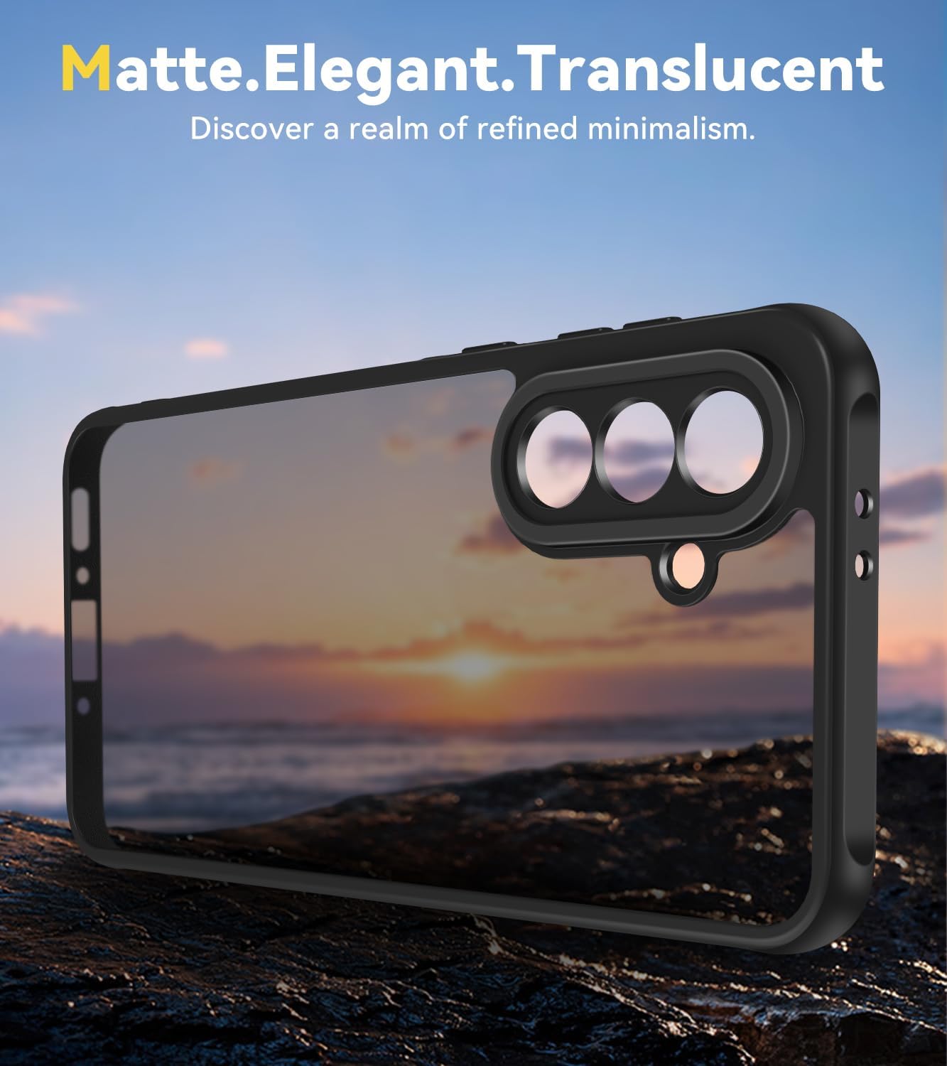 Ivoler Cover Opaca per Samsung Galaxy A36 5G - Nero - immagine 7