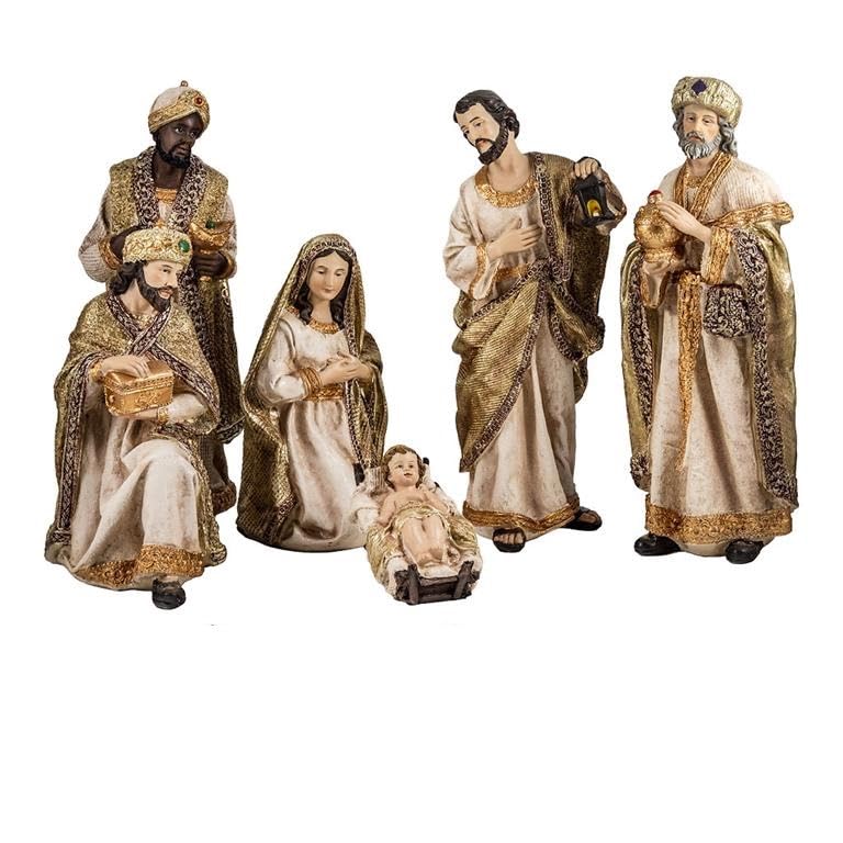 DRW Mistero Classico 6 Pezzi Grandi Re in Resina 30cm