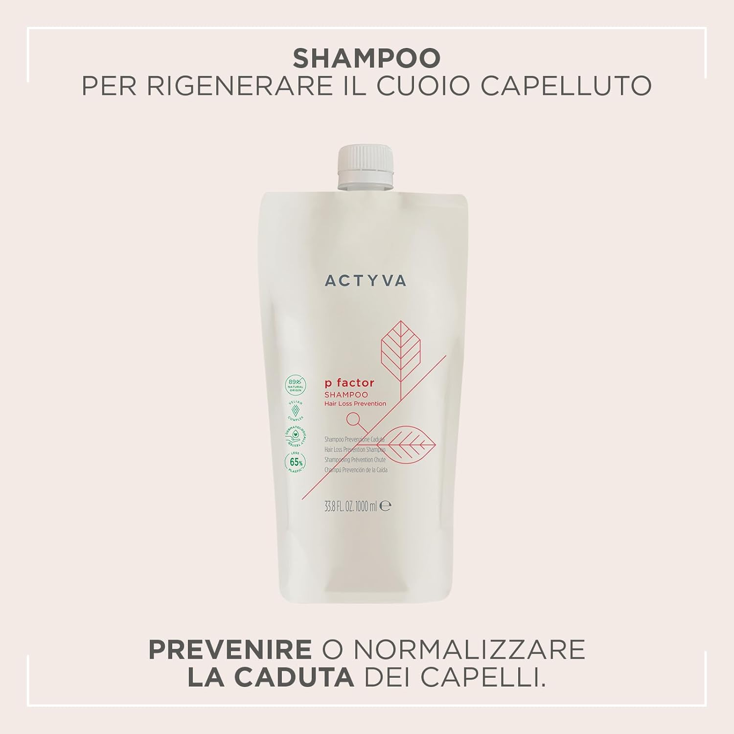Actyva P Factor Shampoo Prevenzione Caduta Capelli 1000 ml - immagine 2