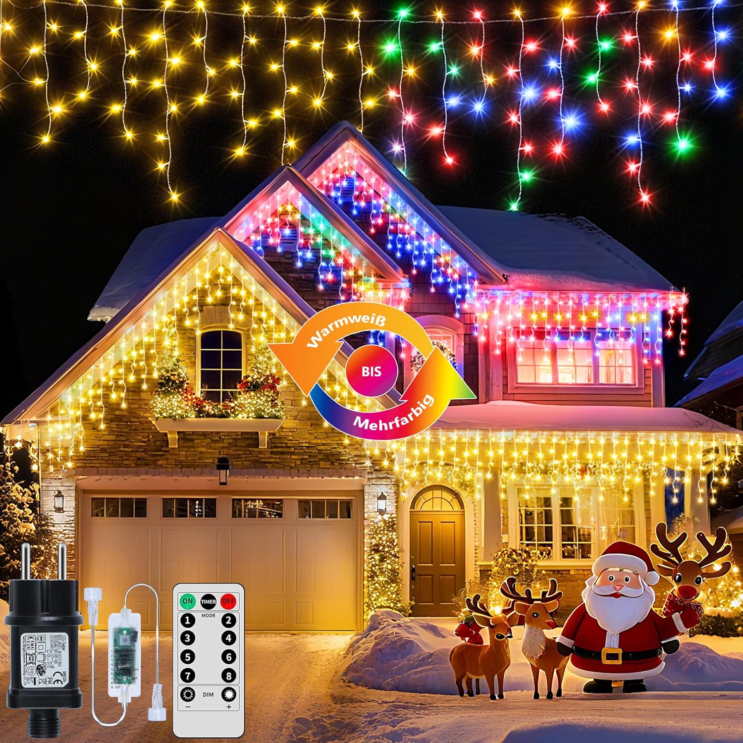 Luci di Natale da Esterno 800 LED 25+5M IP65 - immagine 1