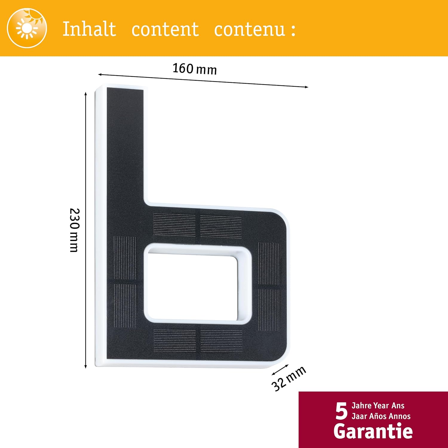 Paulmann 94651 - Numero Civico a LED Solare, Nero - immagine 5