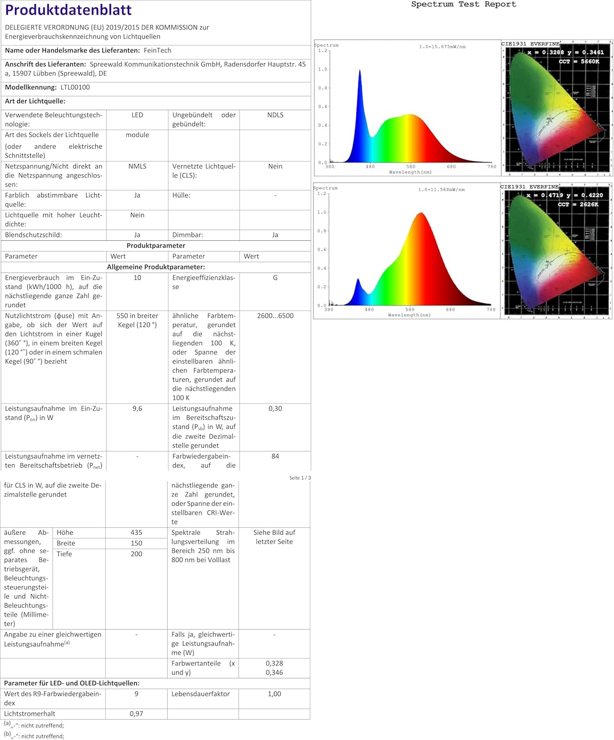 FeinTech LTL00100 - Lampada da Scrivania LED Smart-Touch - immagine 8