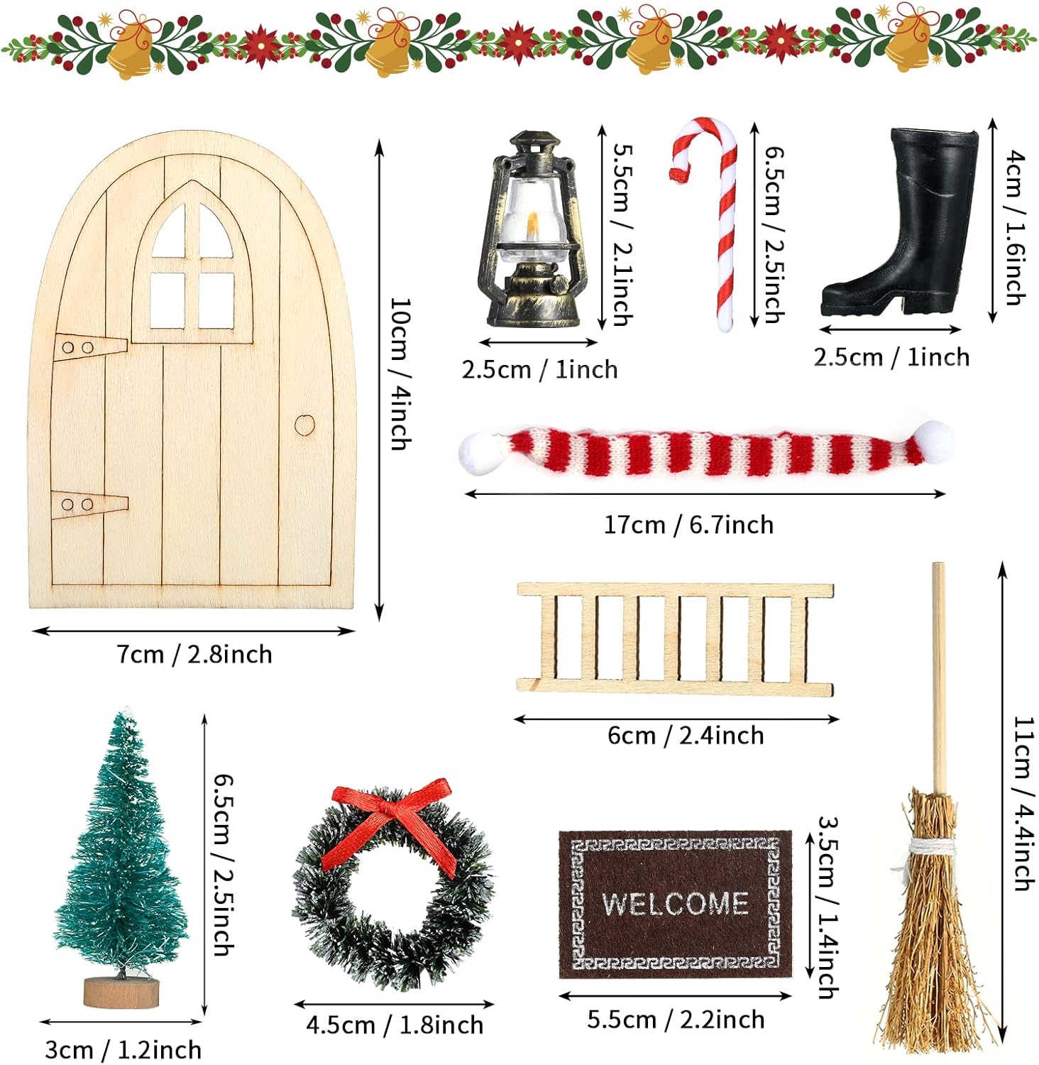 GWHOLE Porta Elfo Natale Kit 10 Pezzi - immagine 2