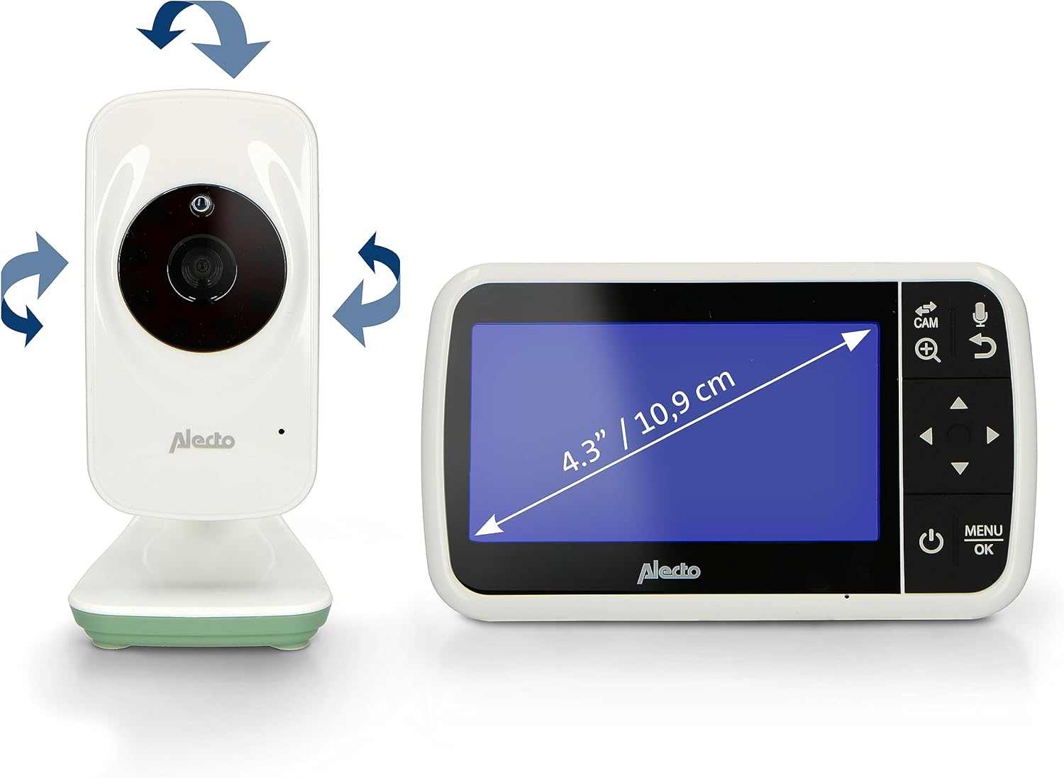 Alecto DVM149GN - Babyfoon met camera - Temperatuurweergave - Wit-Groen - immagine 2