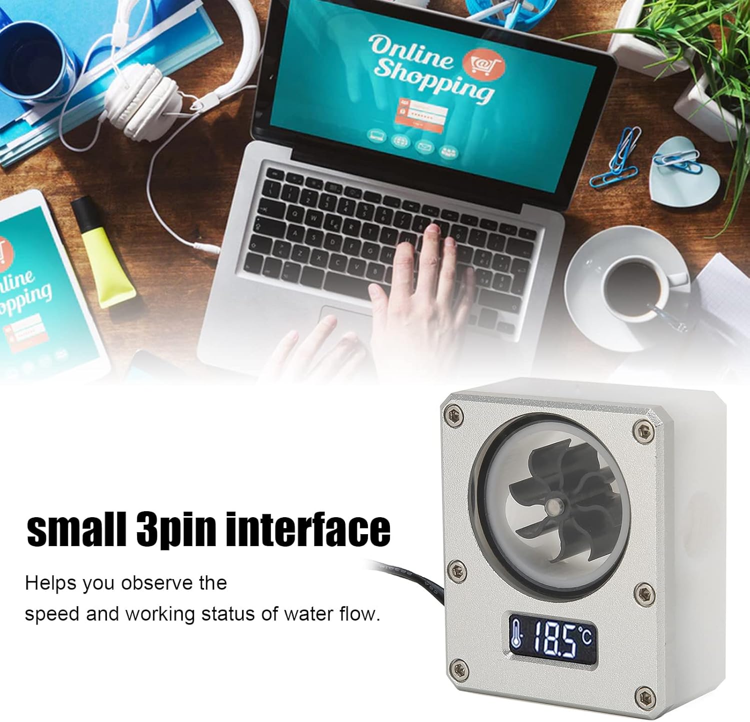 Misuratore di Portata Acqua PC G1/4 - immagine 3