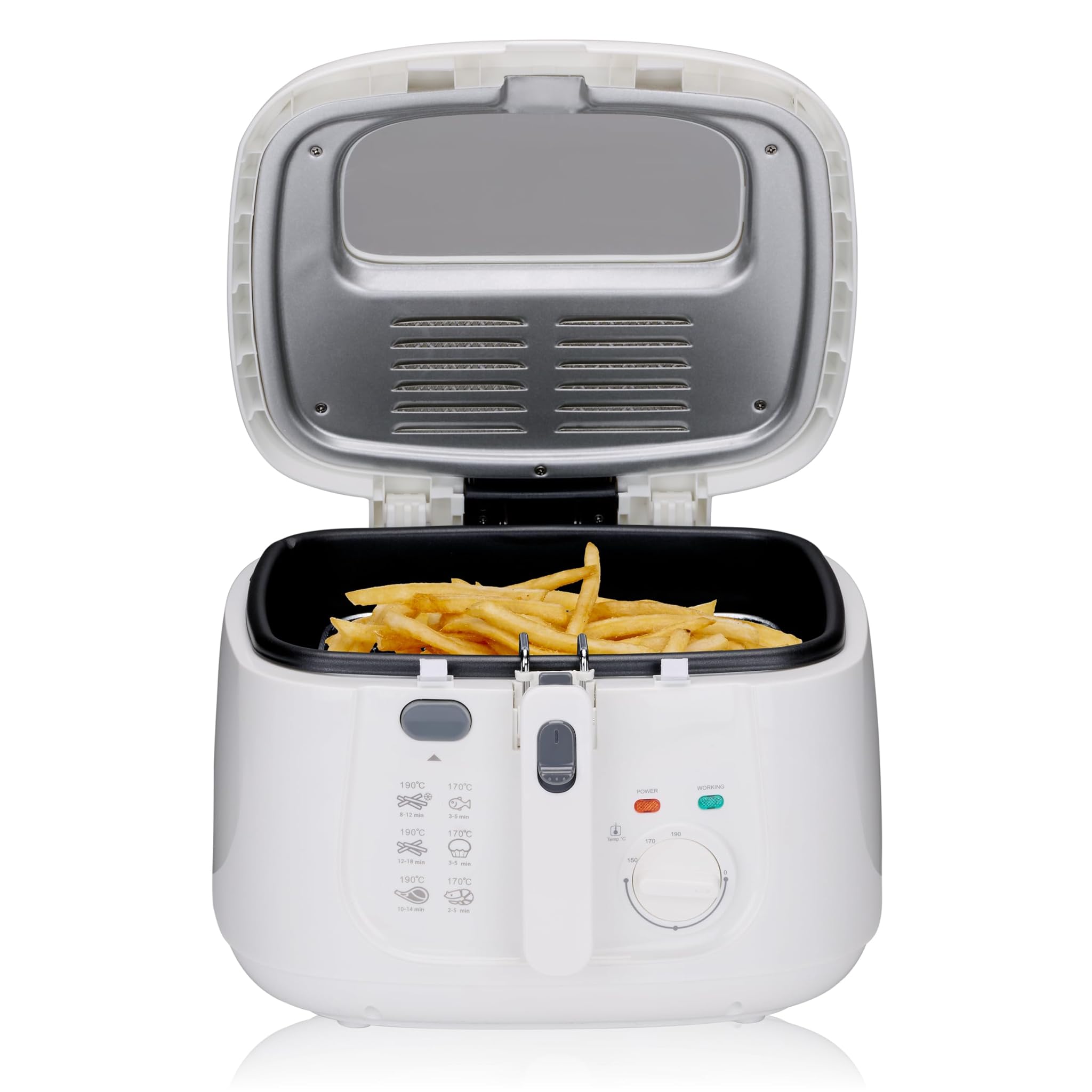 alpina Friggitrice – Friggitrice – 1800 Watt – 2,5 litri – fino a 190º –