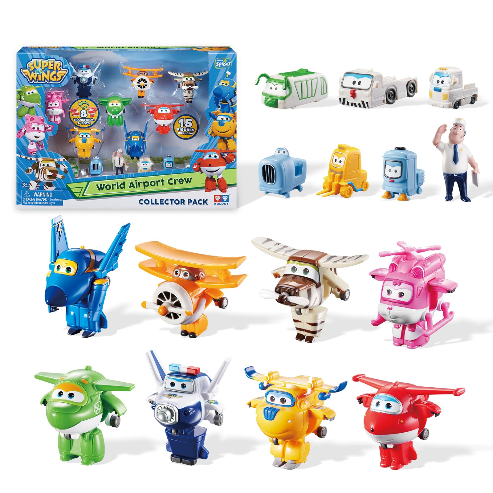 Super Wings Transform-a-Bots Serie 1 - 15 Personaggi 5cm