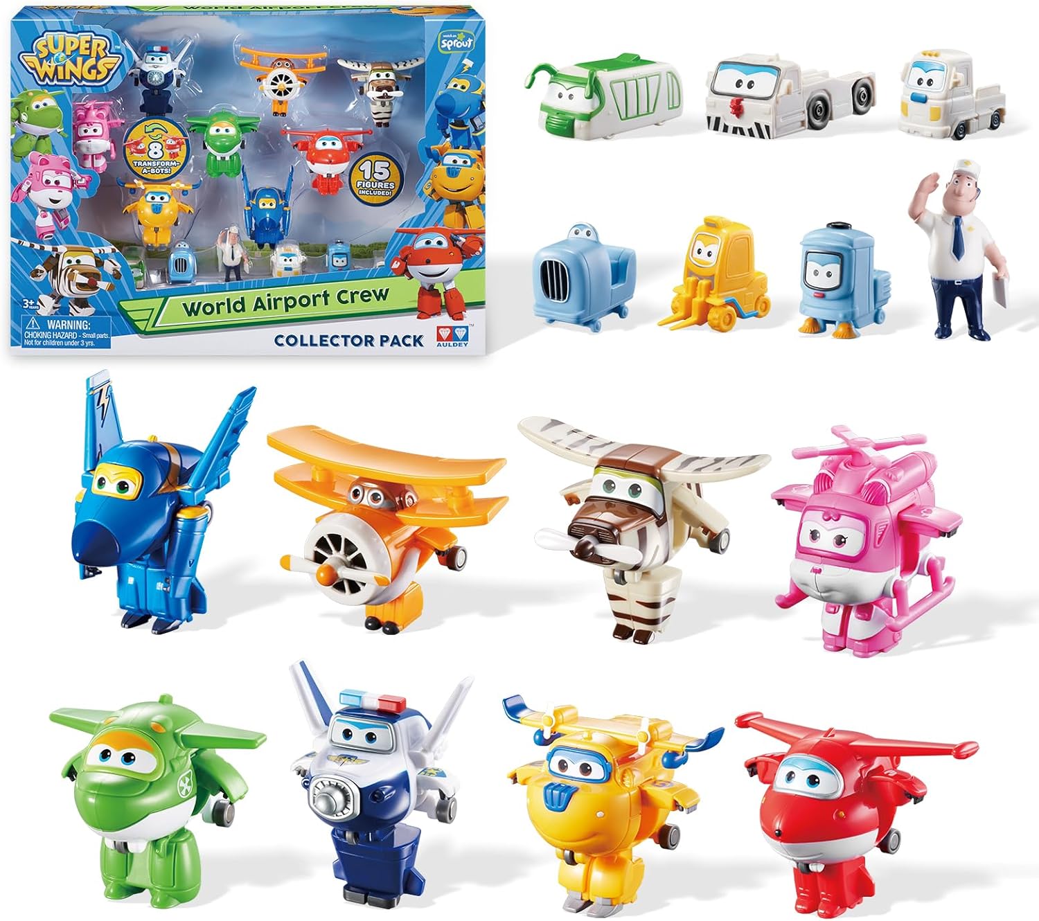 Super Wings Transform-a-Bots Serie 1 - 15 Personaggi 5cm - immagine 1