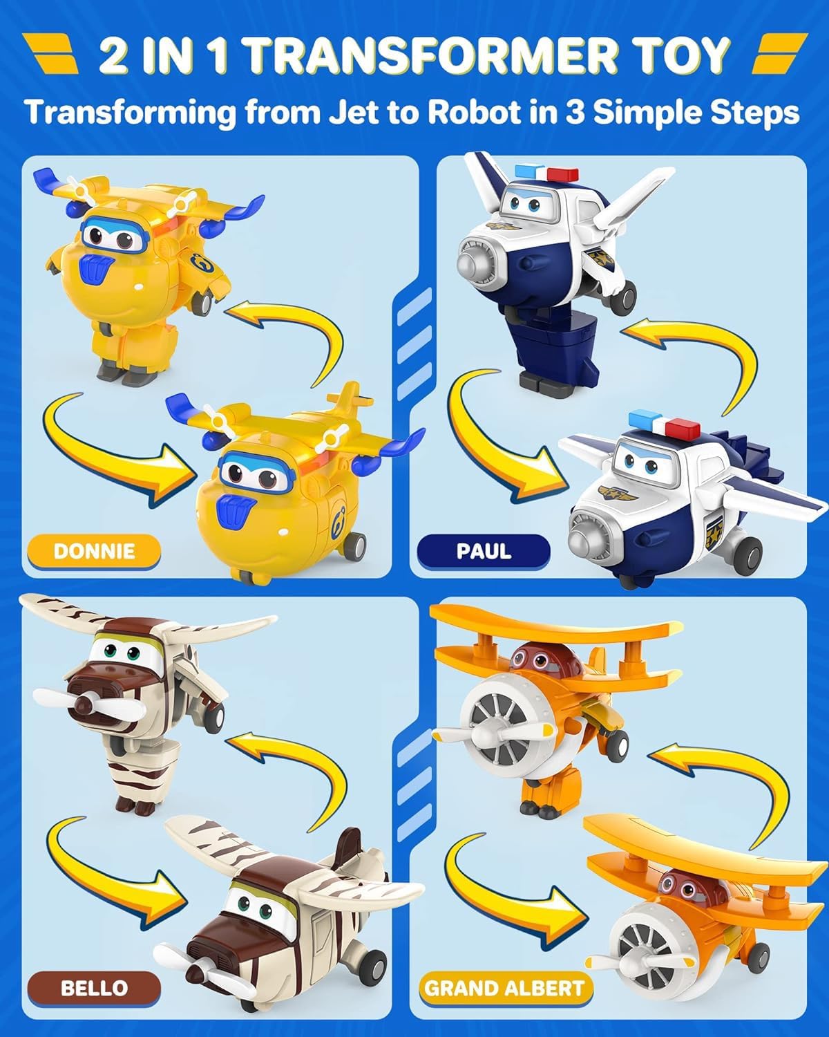 Super Wings Transform-a-Bots Serie 1 - 15 Personaggi 5cm - immagine 5