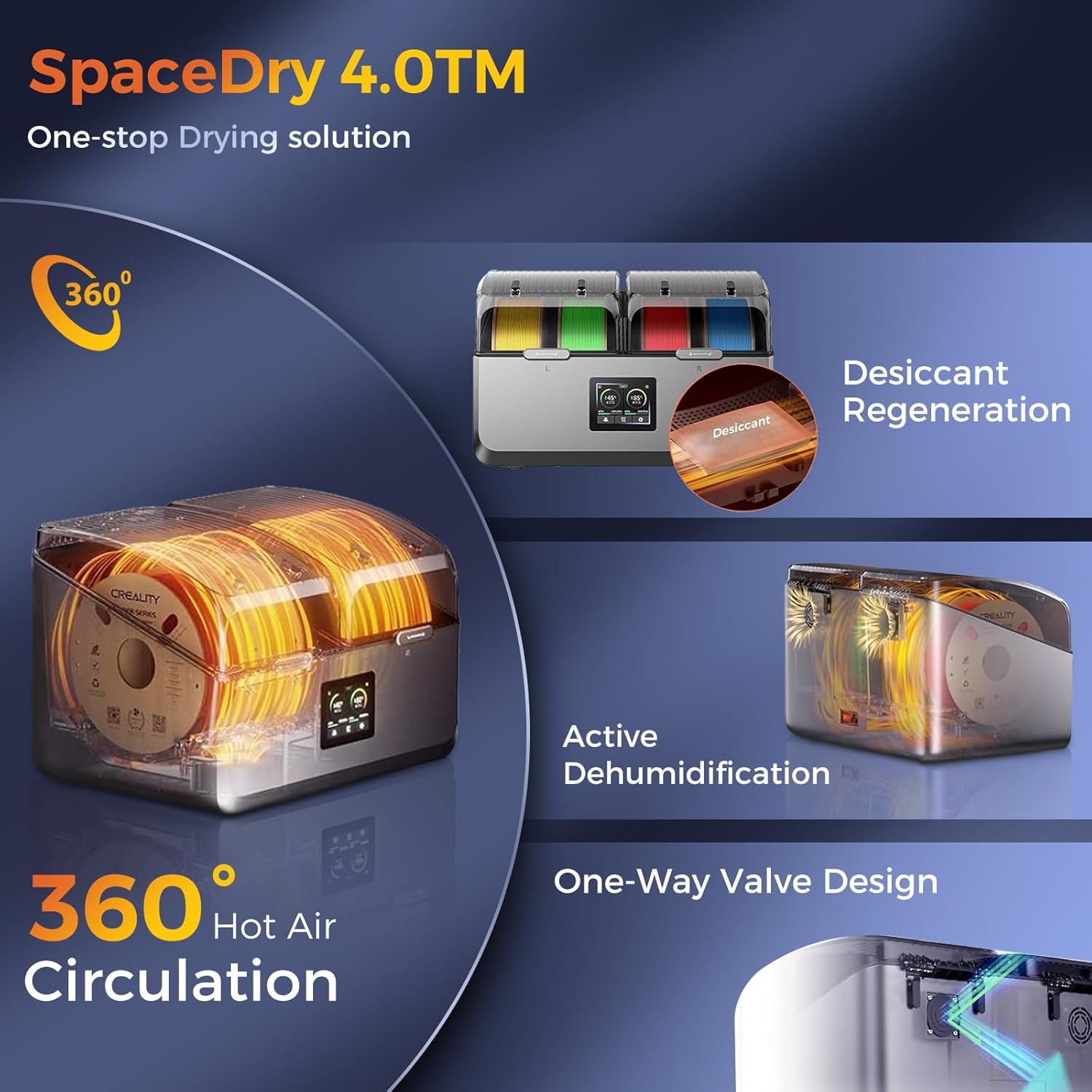 Creality Filament Dryer Space Pi X4 4 Spools - immagine 5