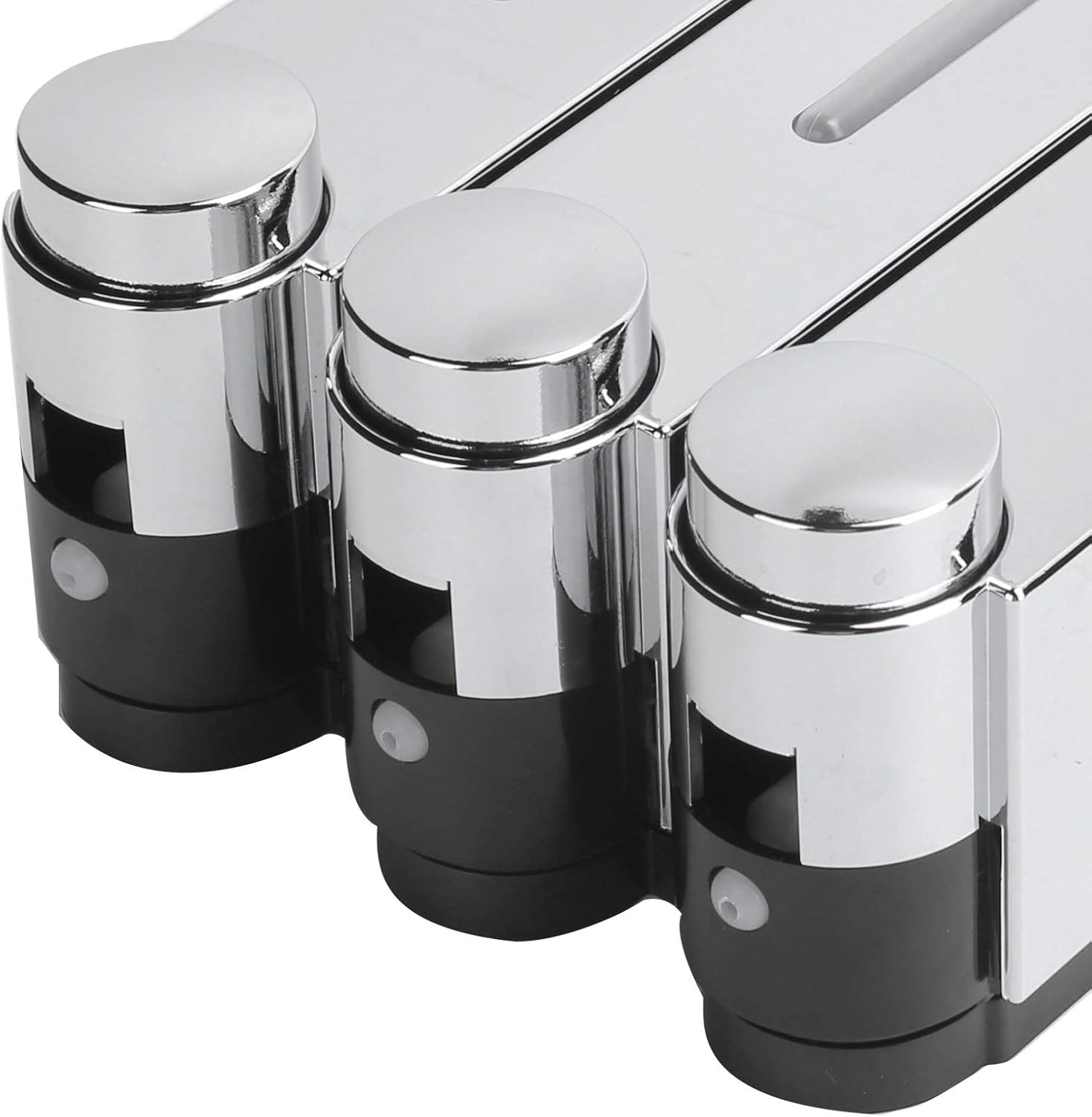 Distributore di Sapone a Parete 420ml x3, Argento - immagine 7