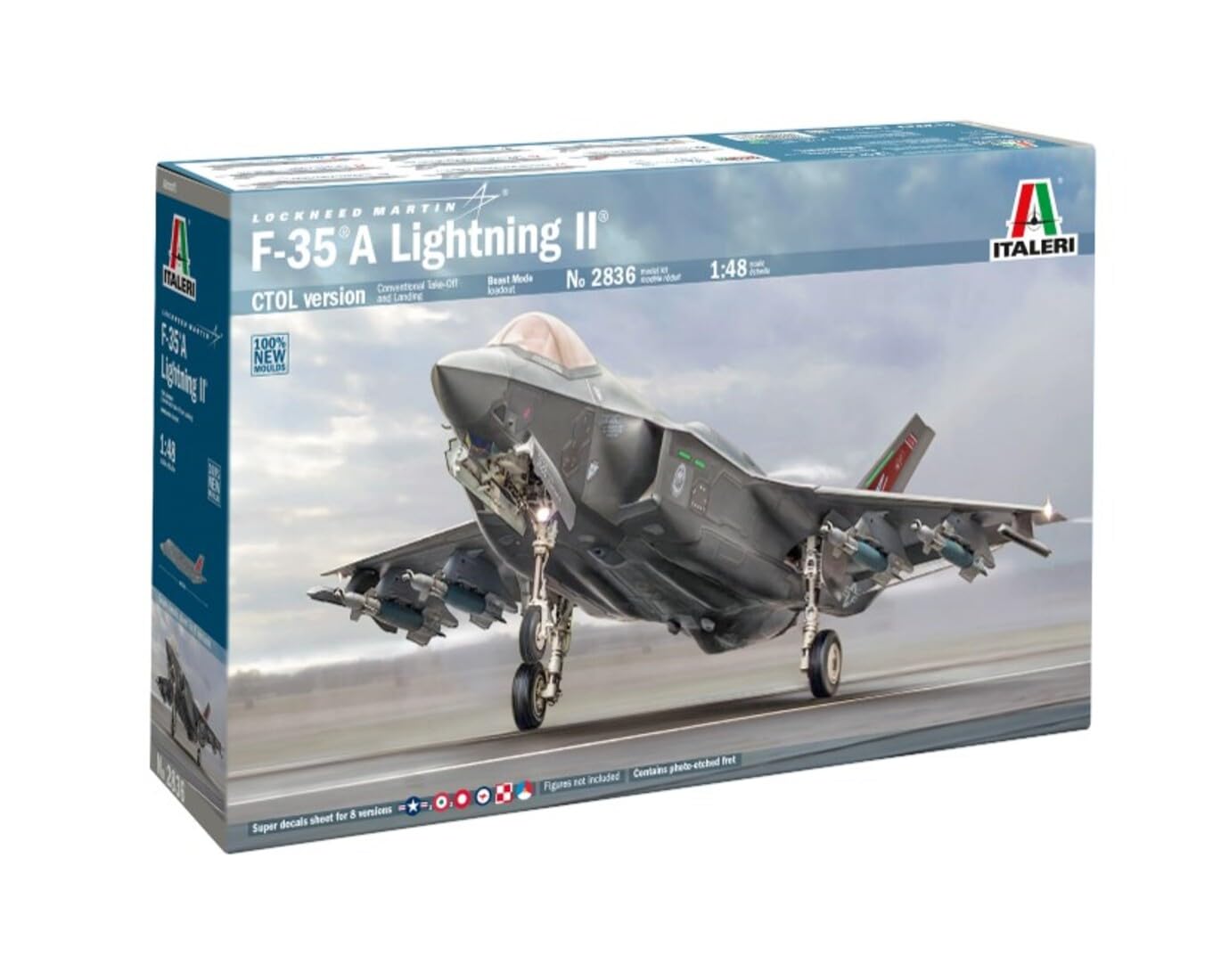 Italeri 2836 F-35 A Lightning II, scala 1:48, Plastic Model Kit/Modello in plastica da montare