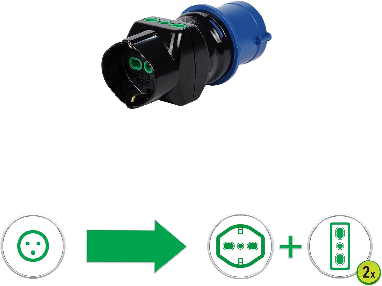 Fanton Adattatore CEE 16A con Presa Bipasso-Schuko - immagine 5