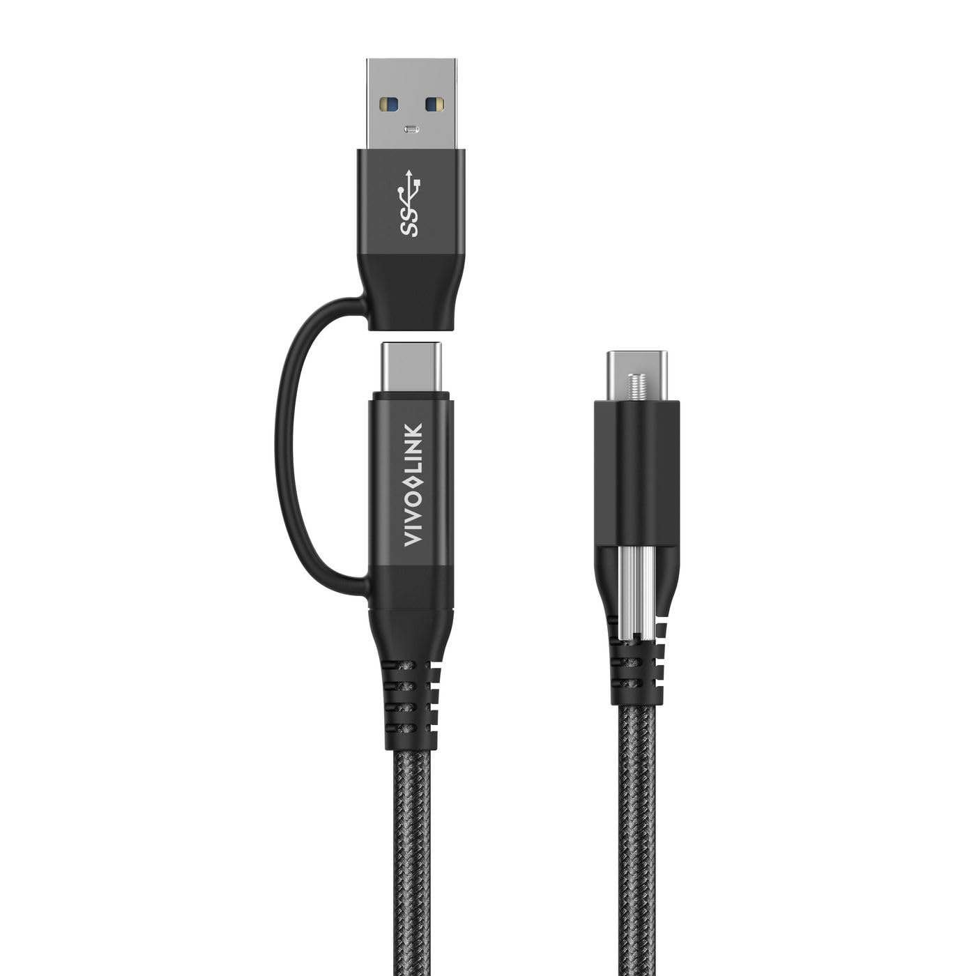 Cavo USB-C due in uno 1,5m Nero, W128341084 (nero)