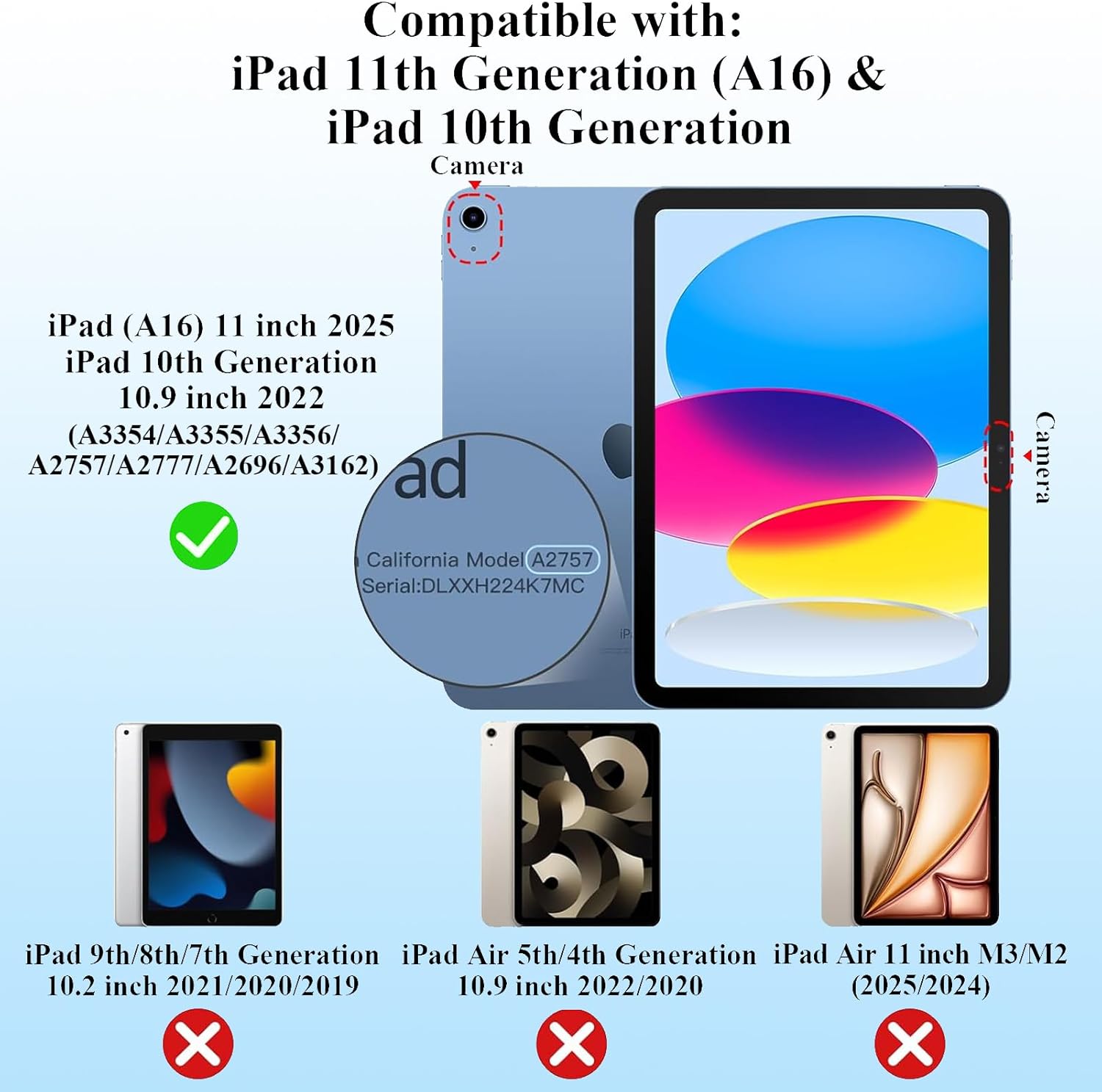 Custodia per iPad 11"/10.9" (2025/2022), Anguria Rossa - immagine 2