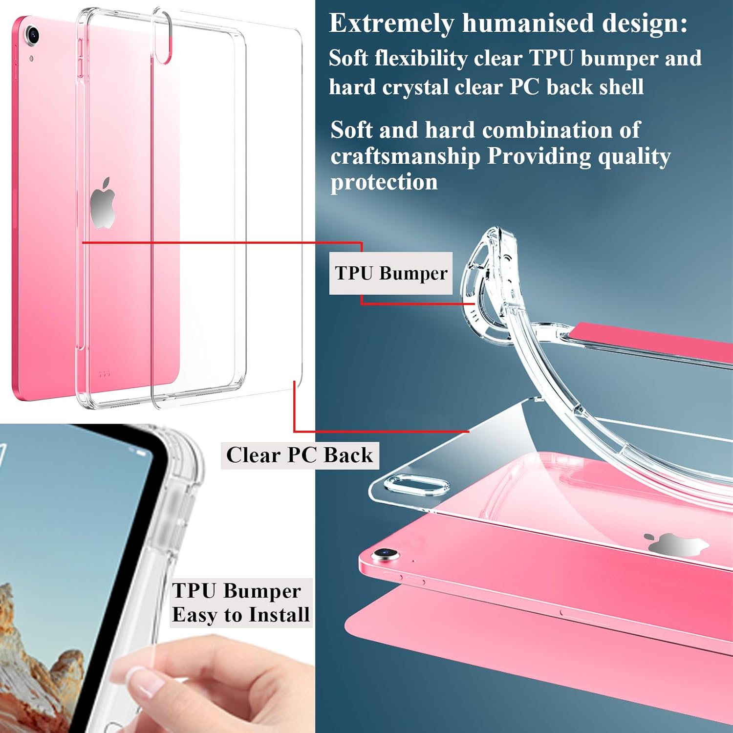 Custodia per iPad 11"/10.9" (2025/2022), Anguria Rossa - immagine 3