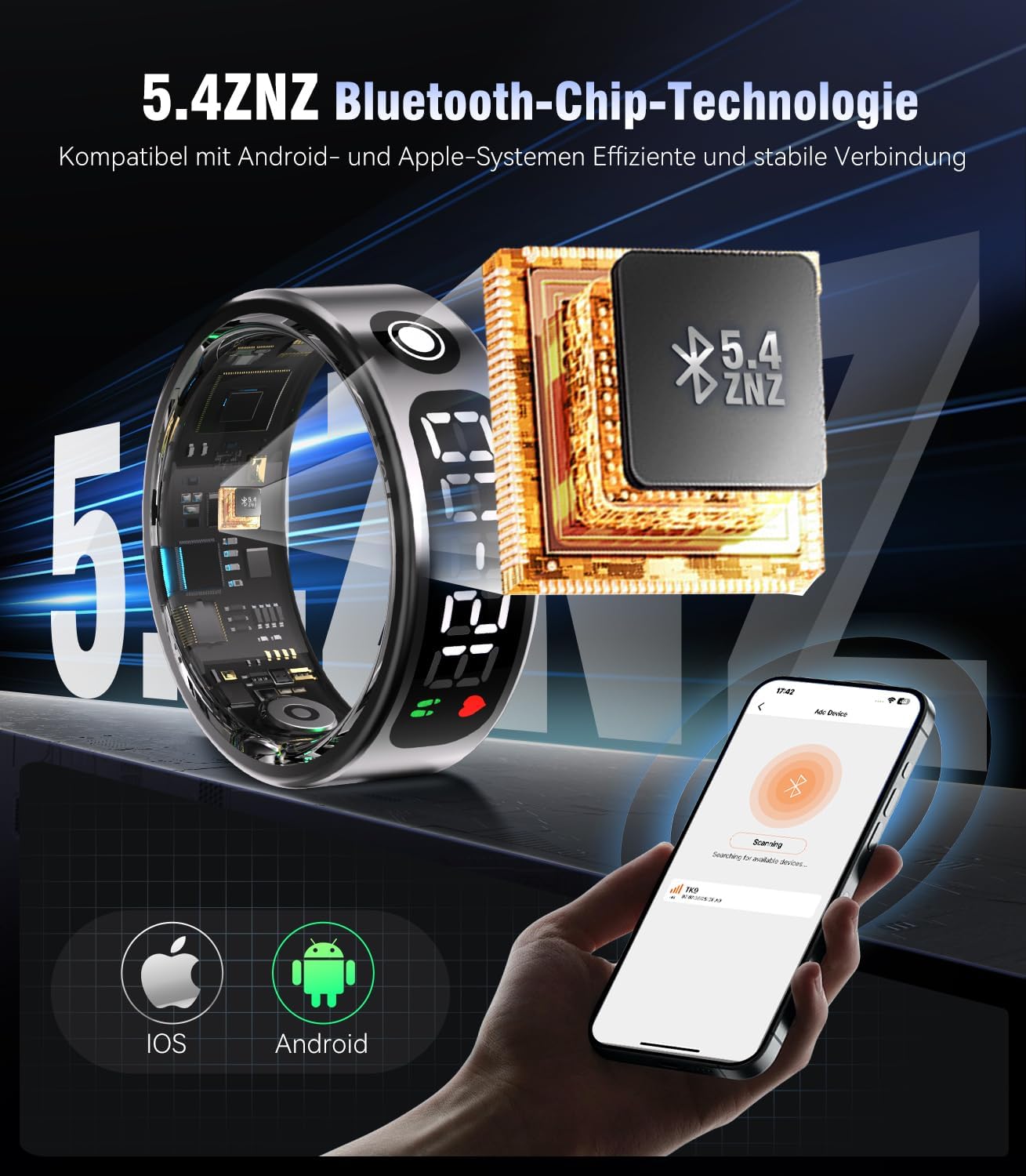 Smart Ring Vantage | 0% -Messfehler + Schlafphasenanalyse - immagine 2