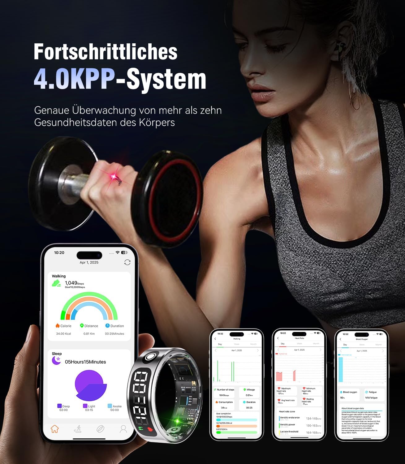 Smart Ring Vantage | 0% -Messfehler + Schlafphasenanalyse - immagine 6